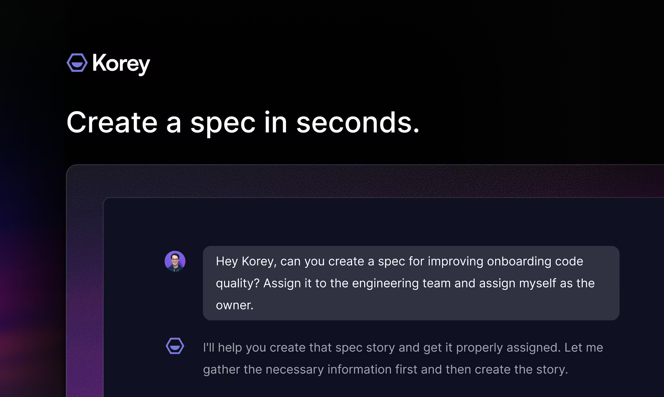 Korey Coding Agent Handoffs screenshot 2