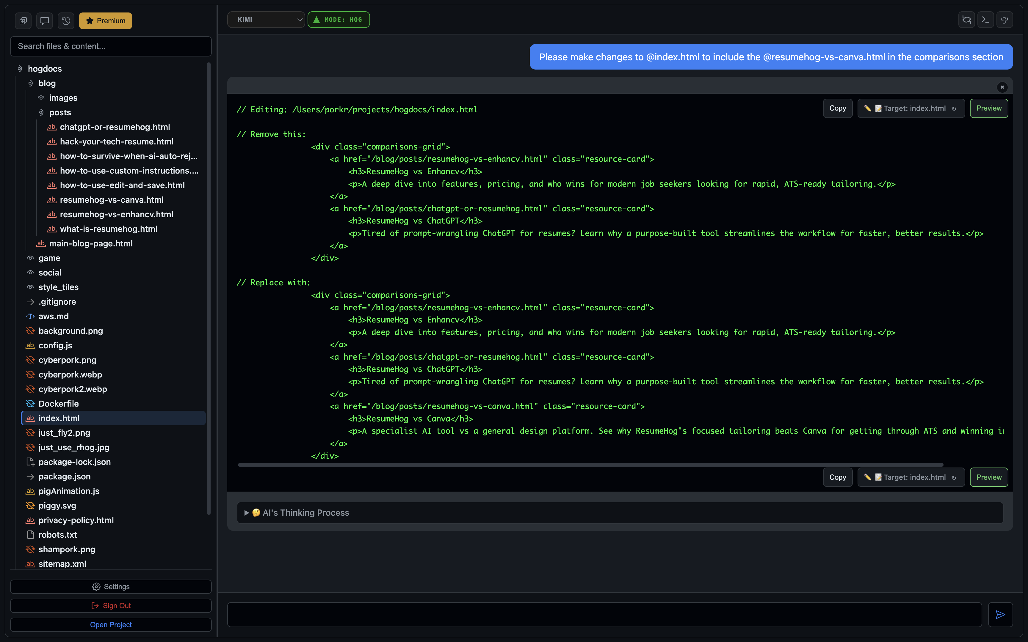 PorkiCoder IDE screenshot 3