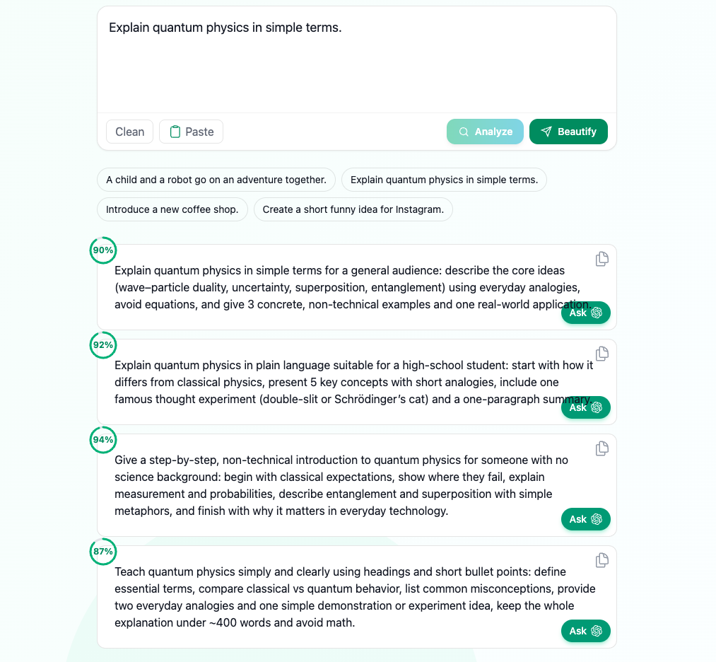 BetterPrompt screenshot 2