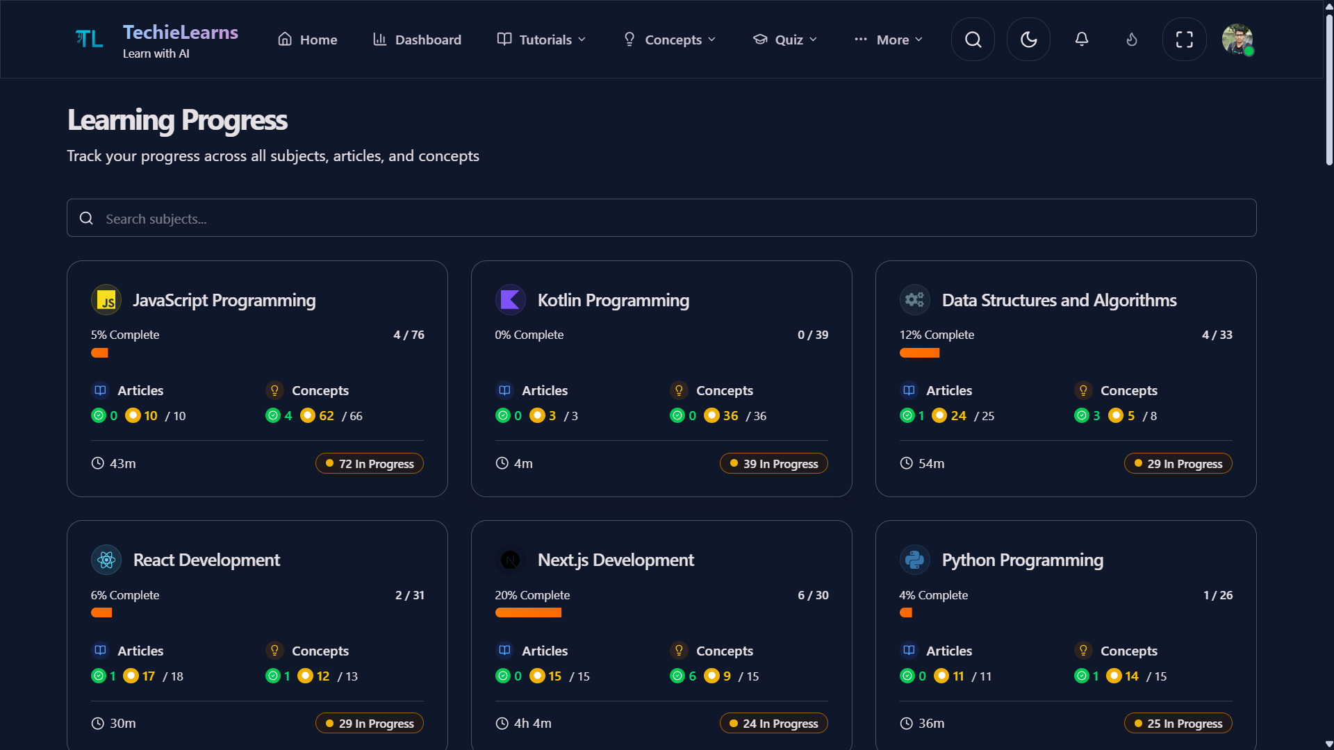 TechieLearns — AI Learning Platform screenshot 8
