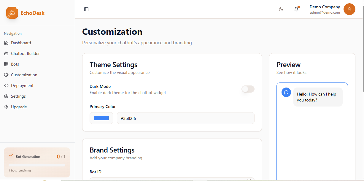 EchoDesk screenshot 1