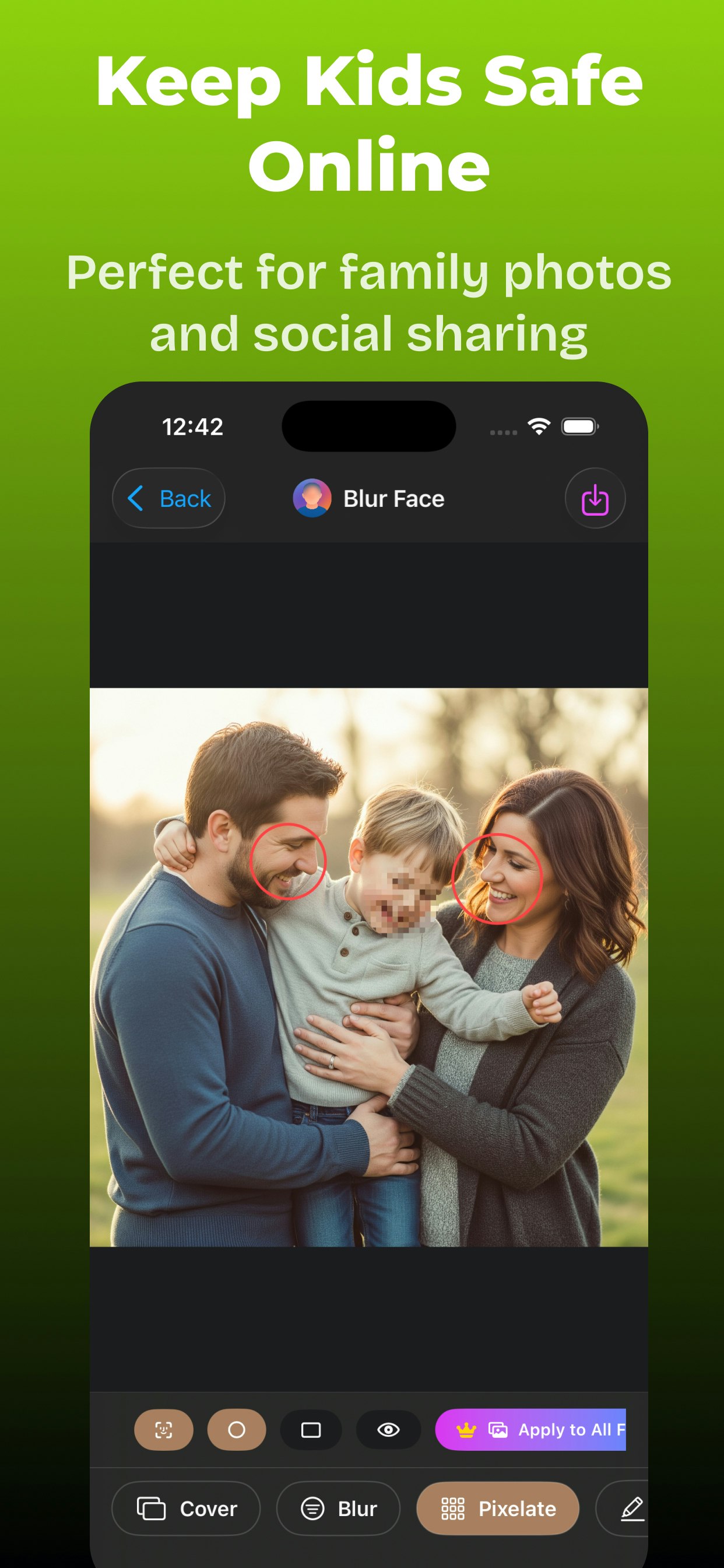 Blur Face - photo & video - iOS, Android screenshot 5