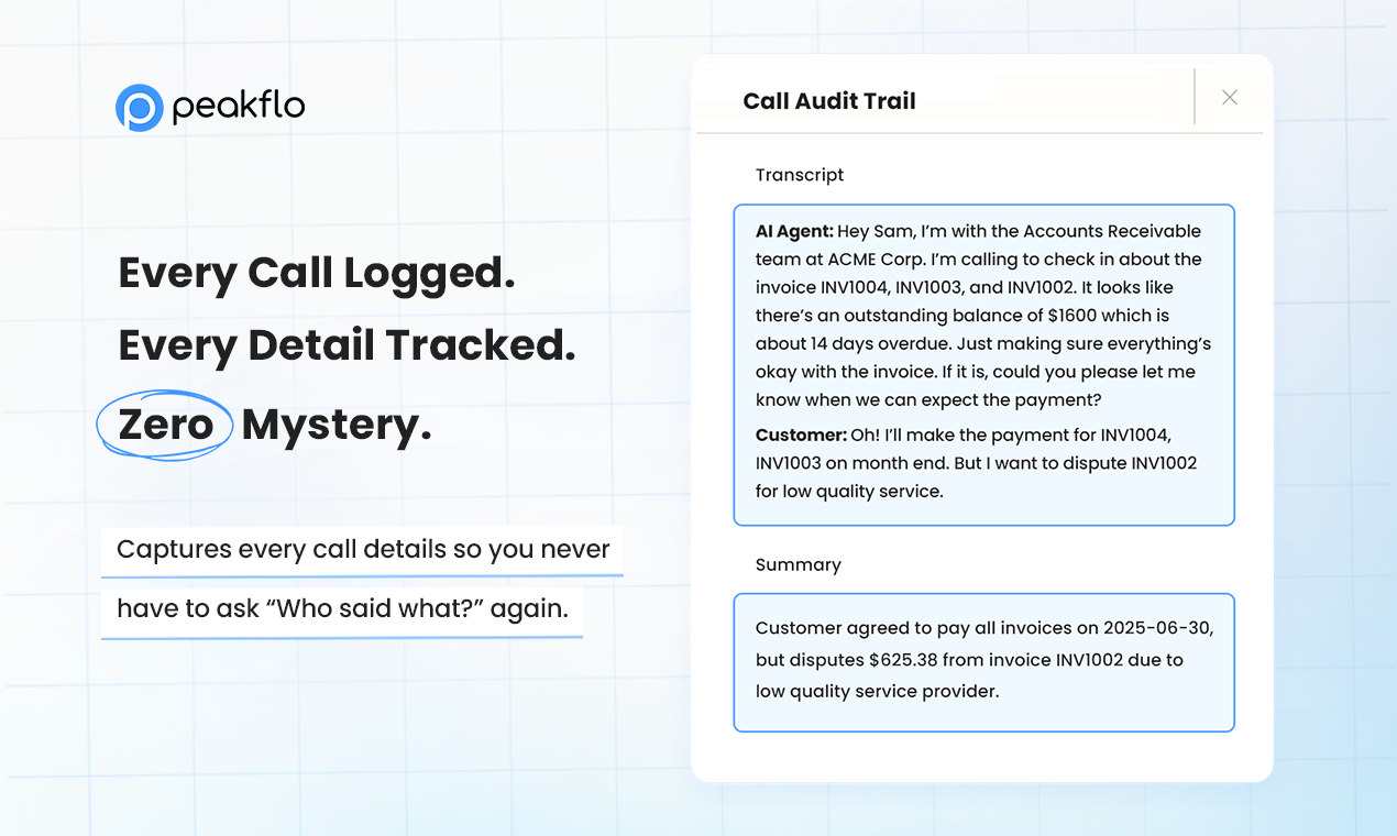 Peakflo AI Voice Agents screenshot 7