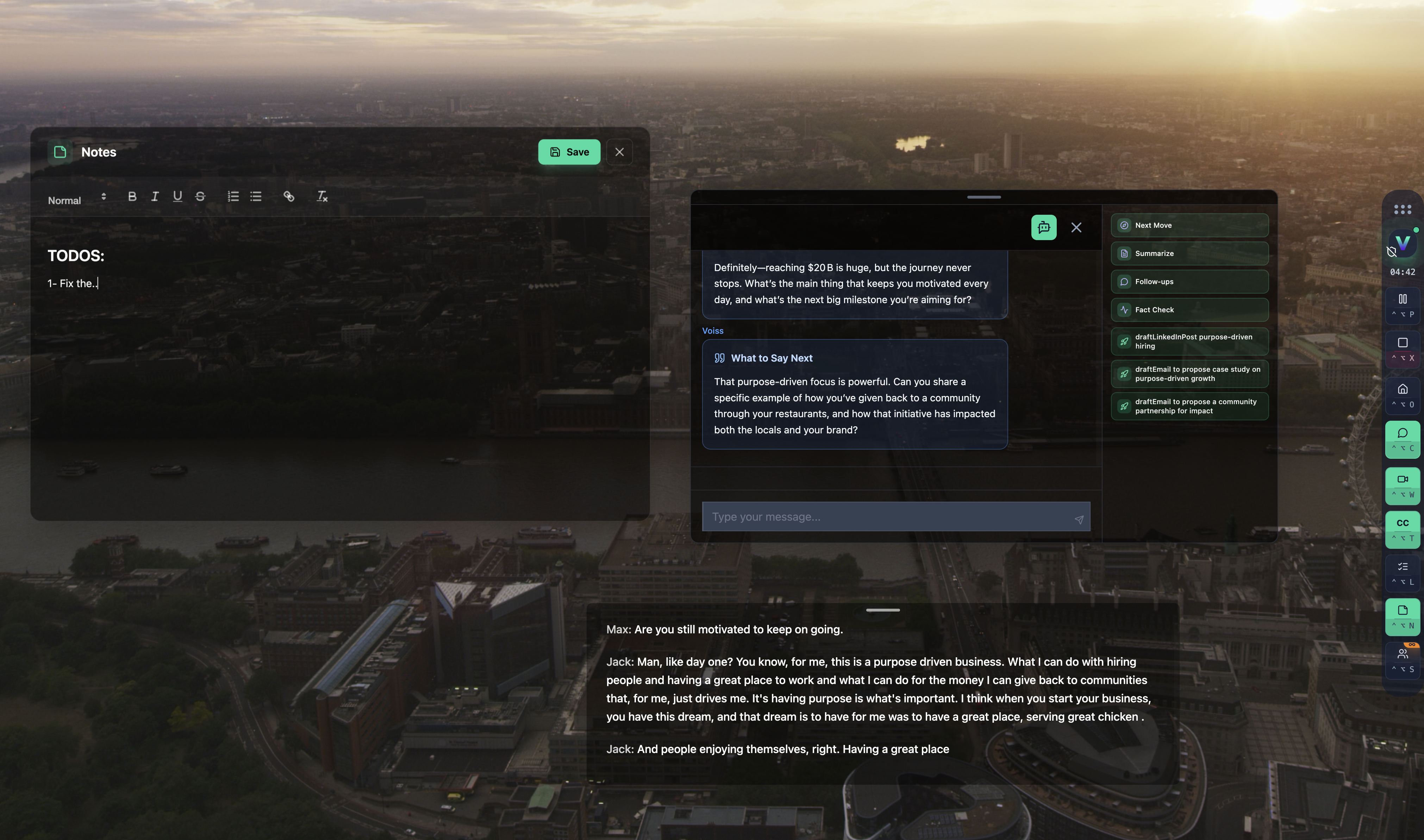Beta release - Voiss AI screenshot 1