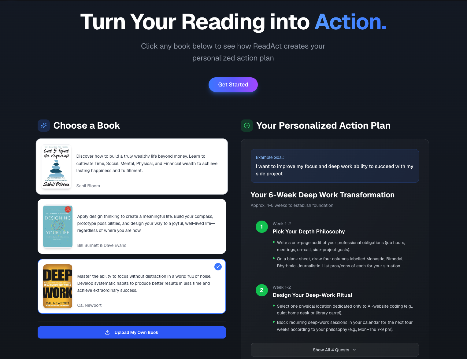 ReadAct screenshot 1