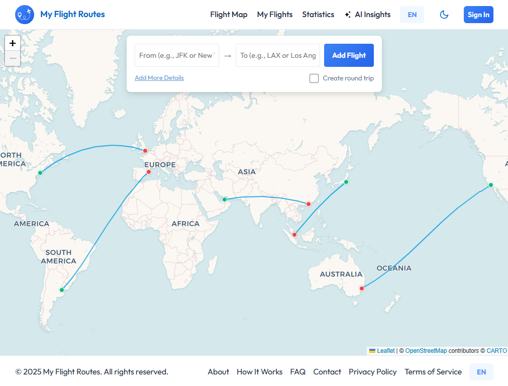 My Flight Routes screenshot 1