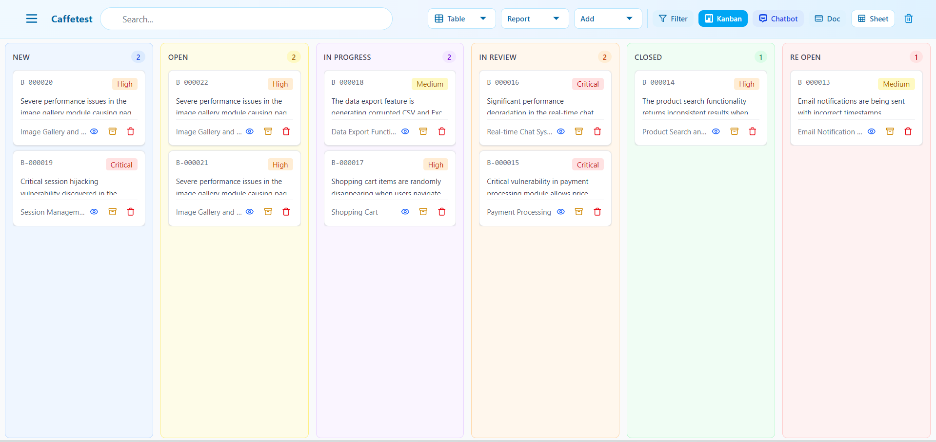 Caffetest screenshot 1