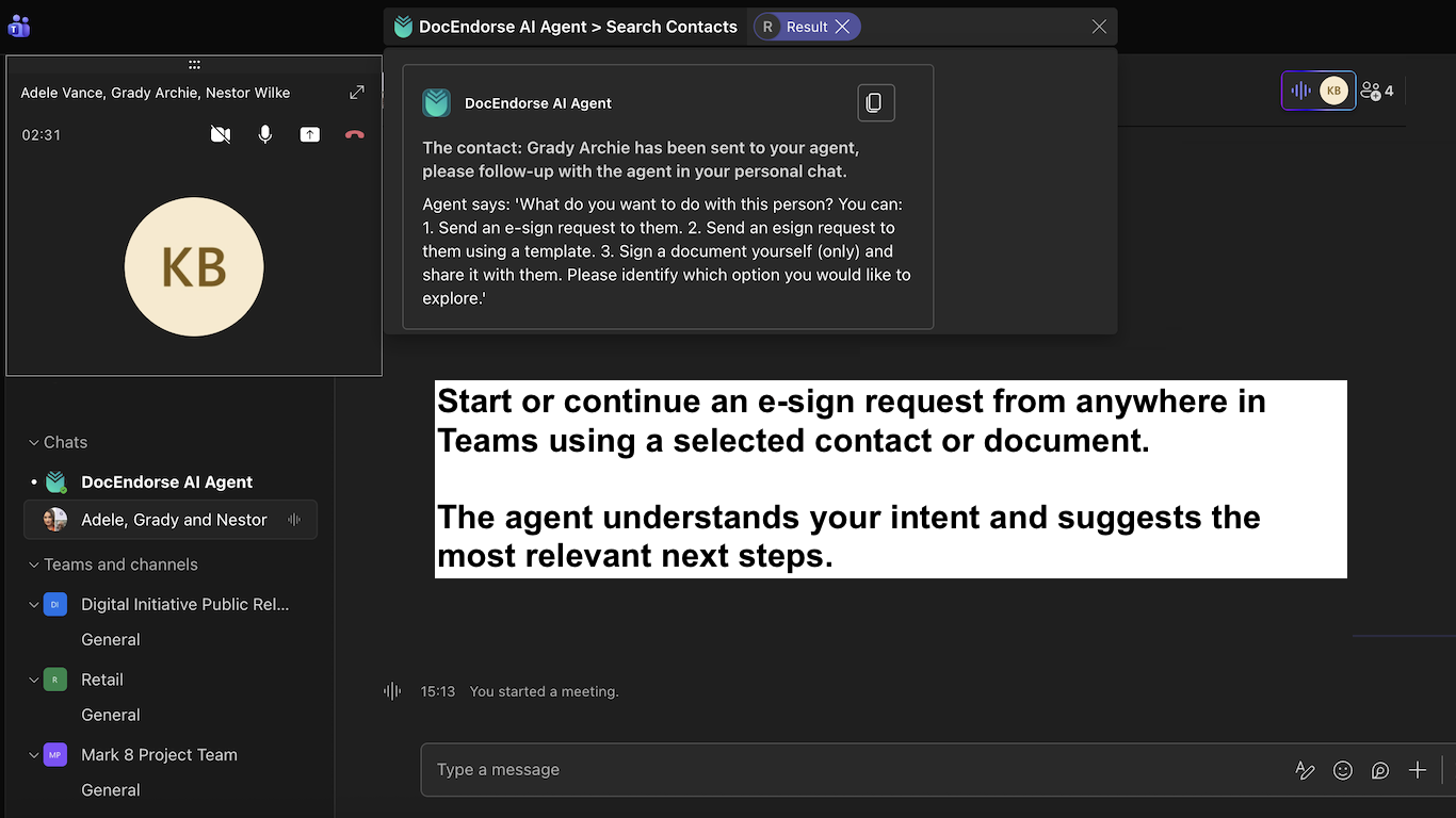 DocEndorse AI Agent for Microsoft Teams screenshot 5