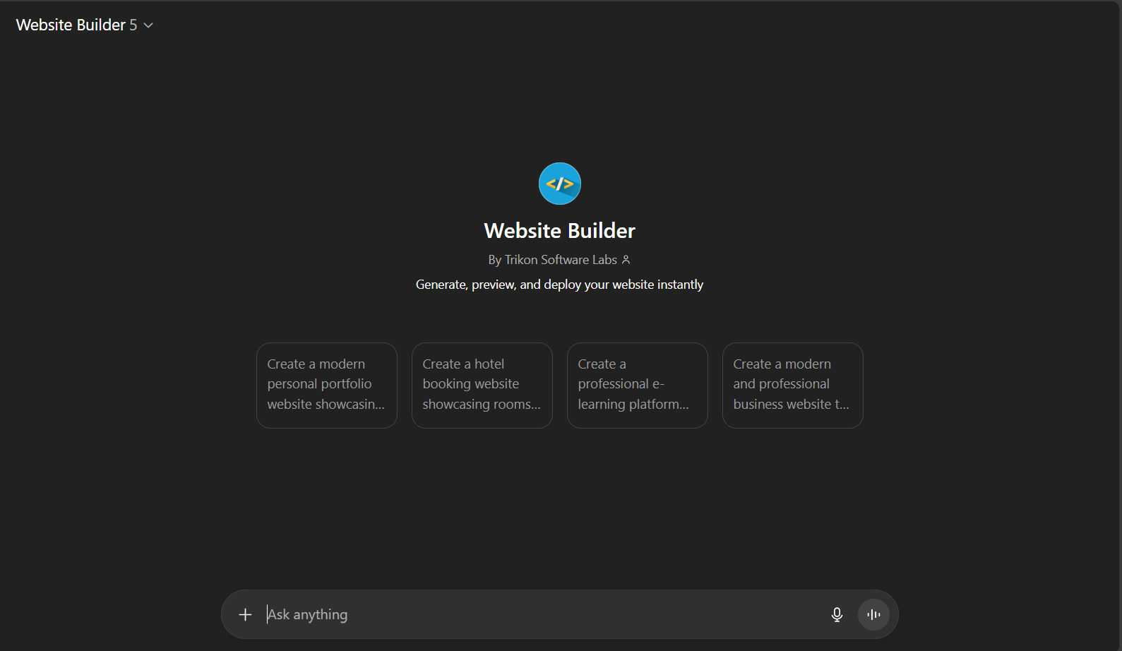 Website Builder GPT screenshot 1