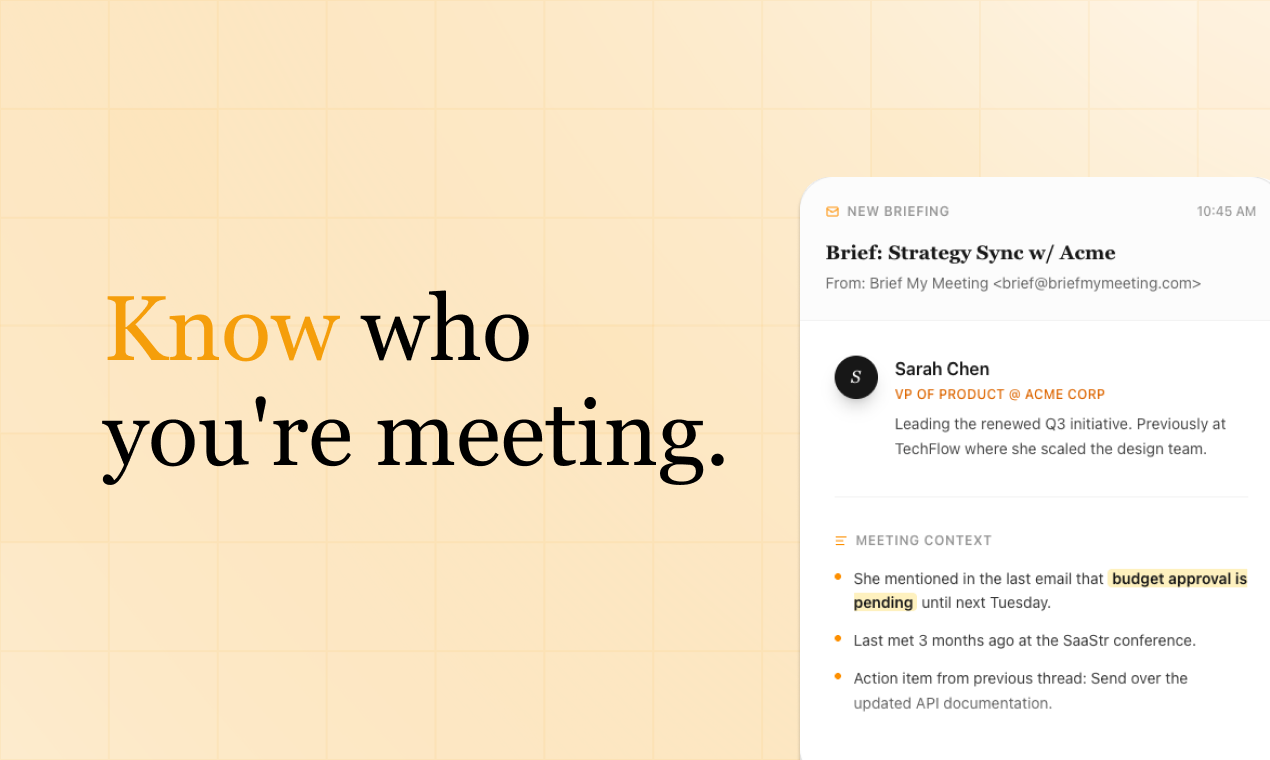 Brief My Meeting screenshot 2