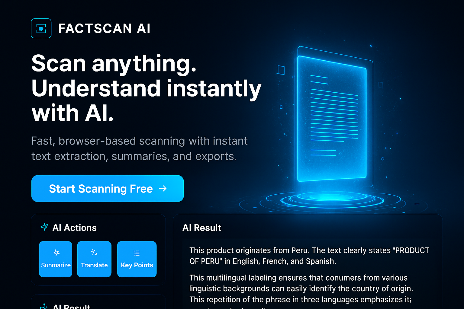 FactScan AI screenshot 1