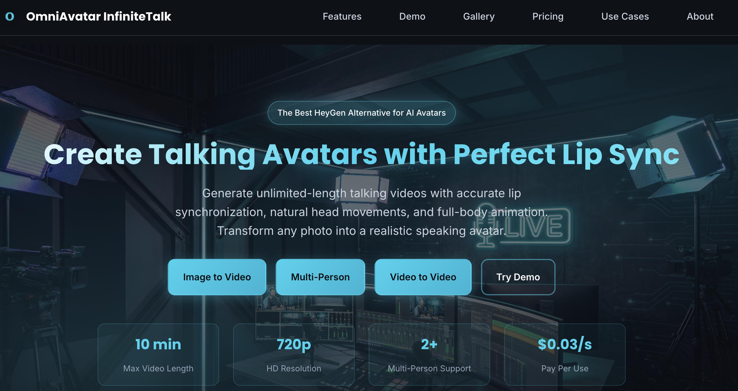 OmniAvatar InfiniteTalk screenshot 1