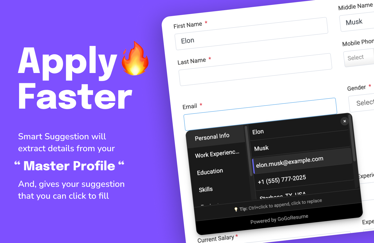GoGoResume screenshot 1
