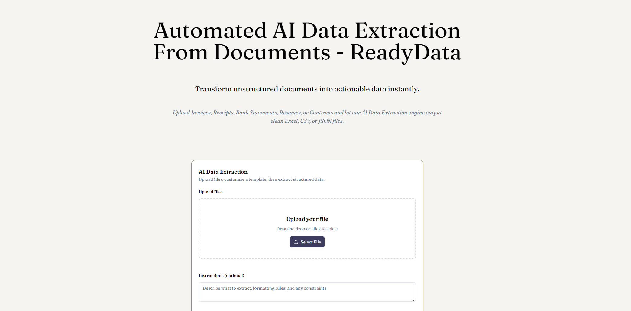 ReadyData screenshot 2