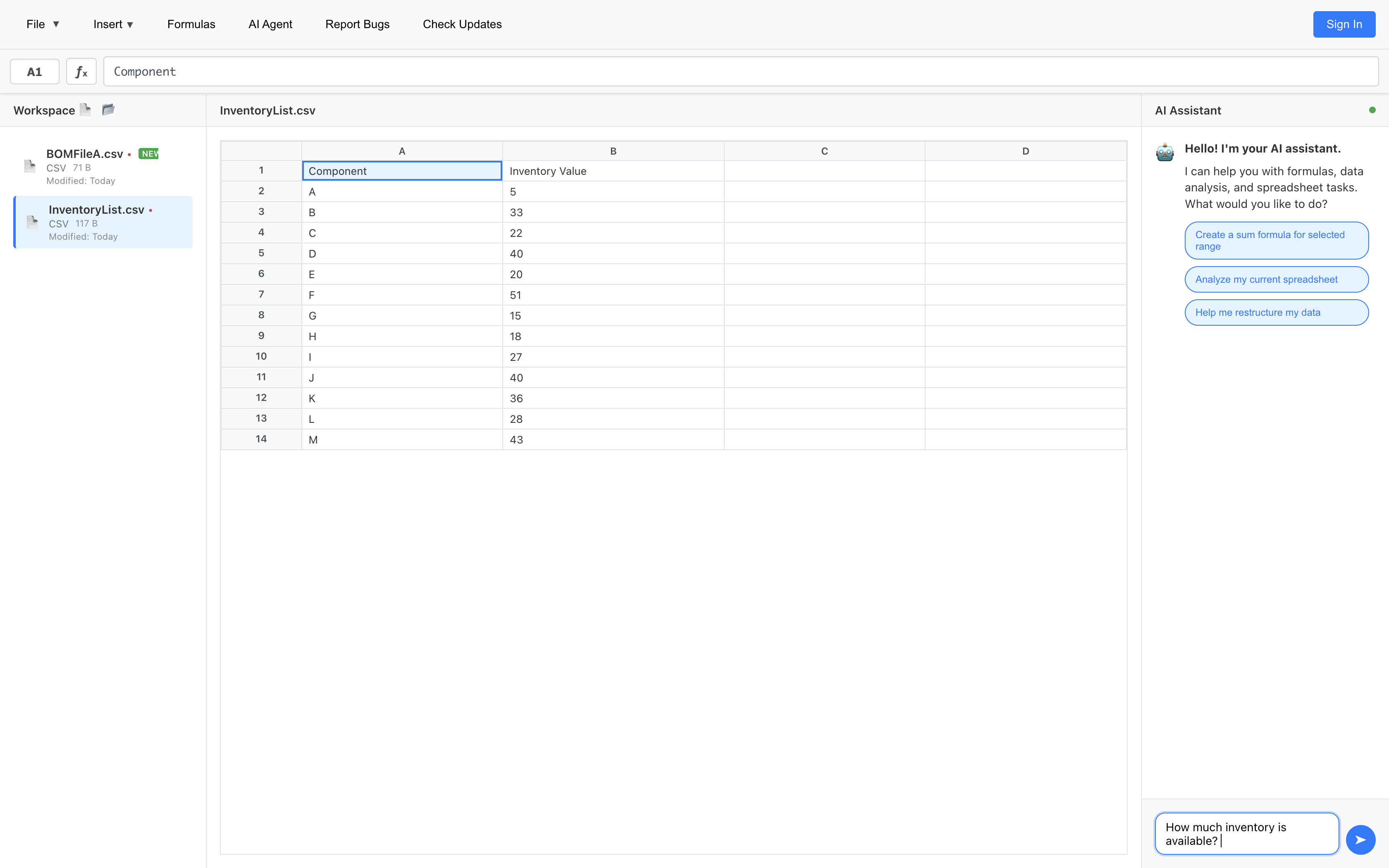 TabSparks - The AI Spreadsheet App screenshot 3
