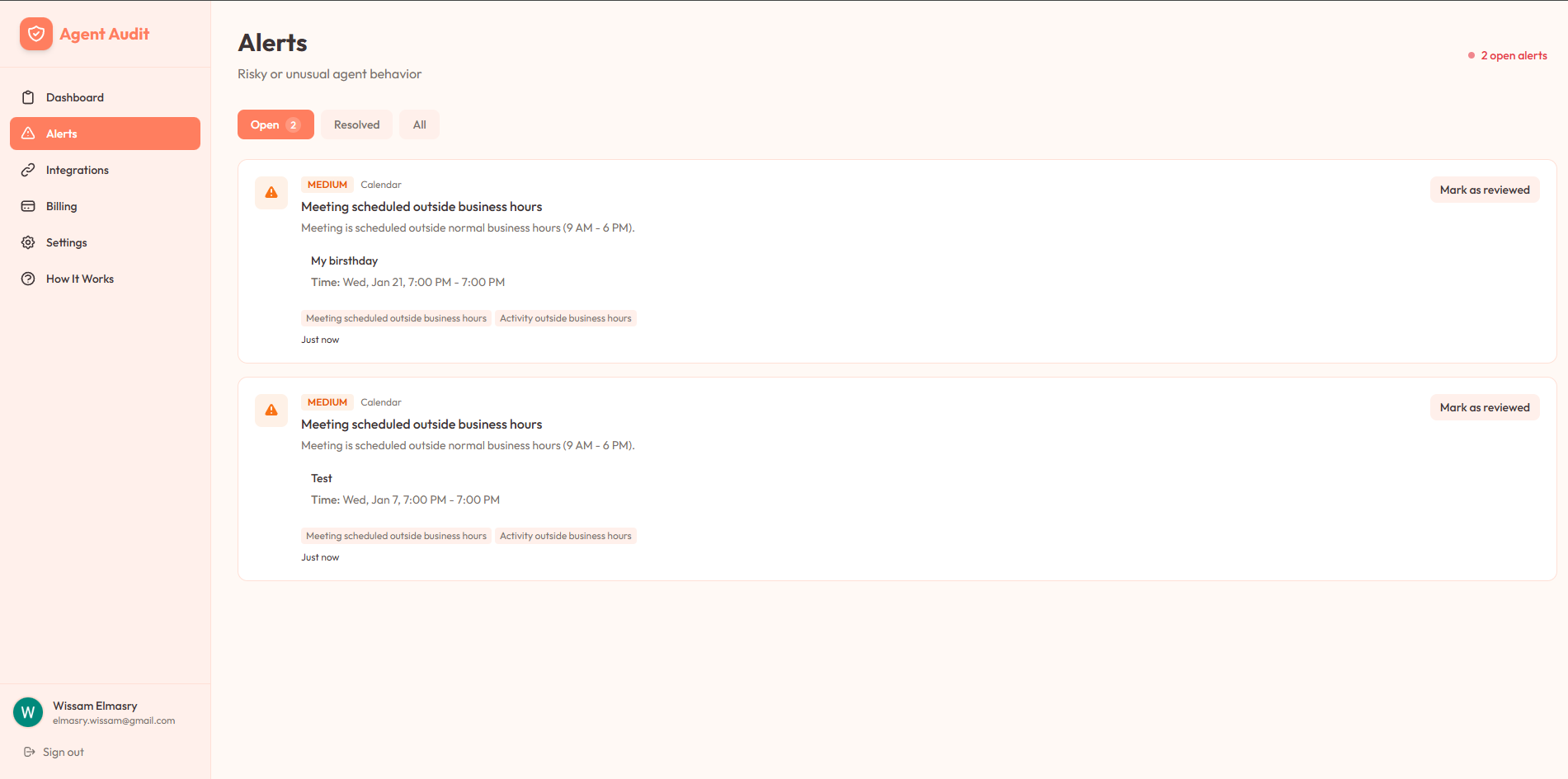 Agent Audit screenshot 3