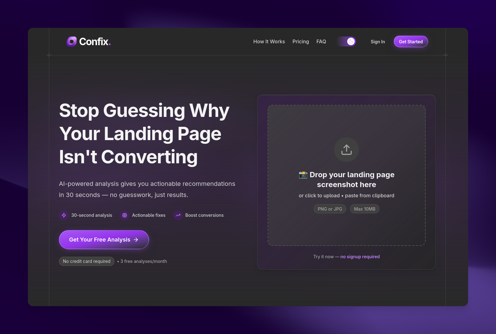 Confix screenshot 1