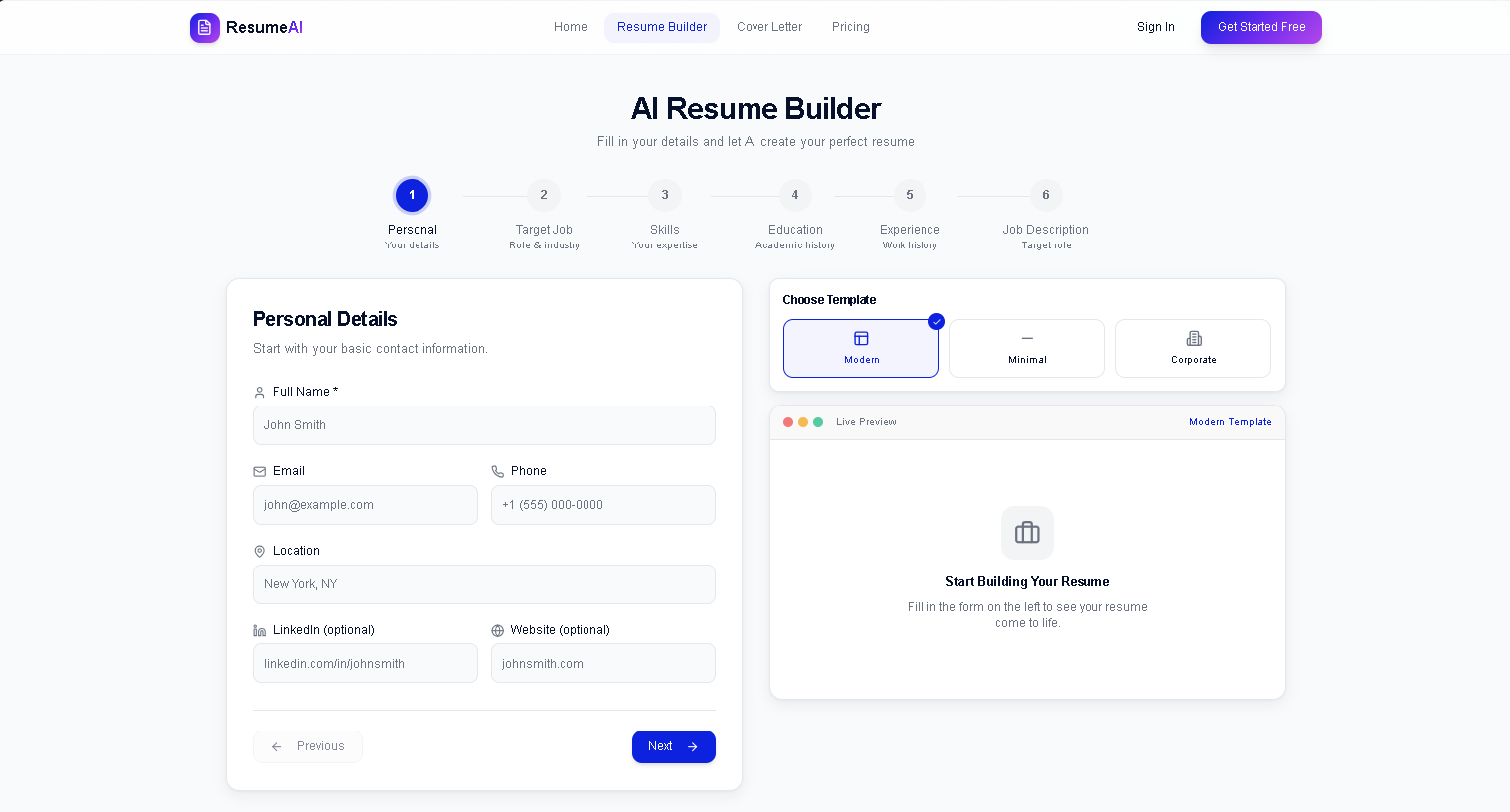 Resume AI screenshot 2