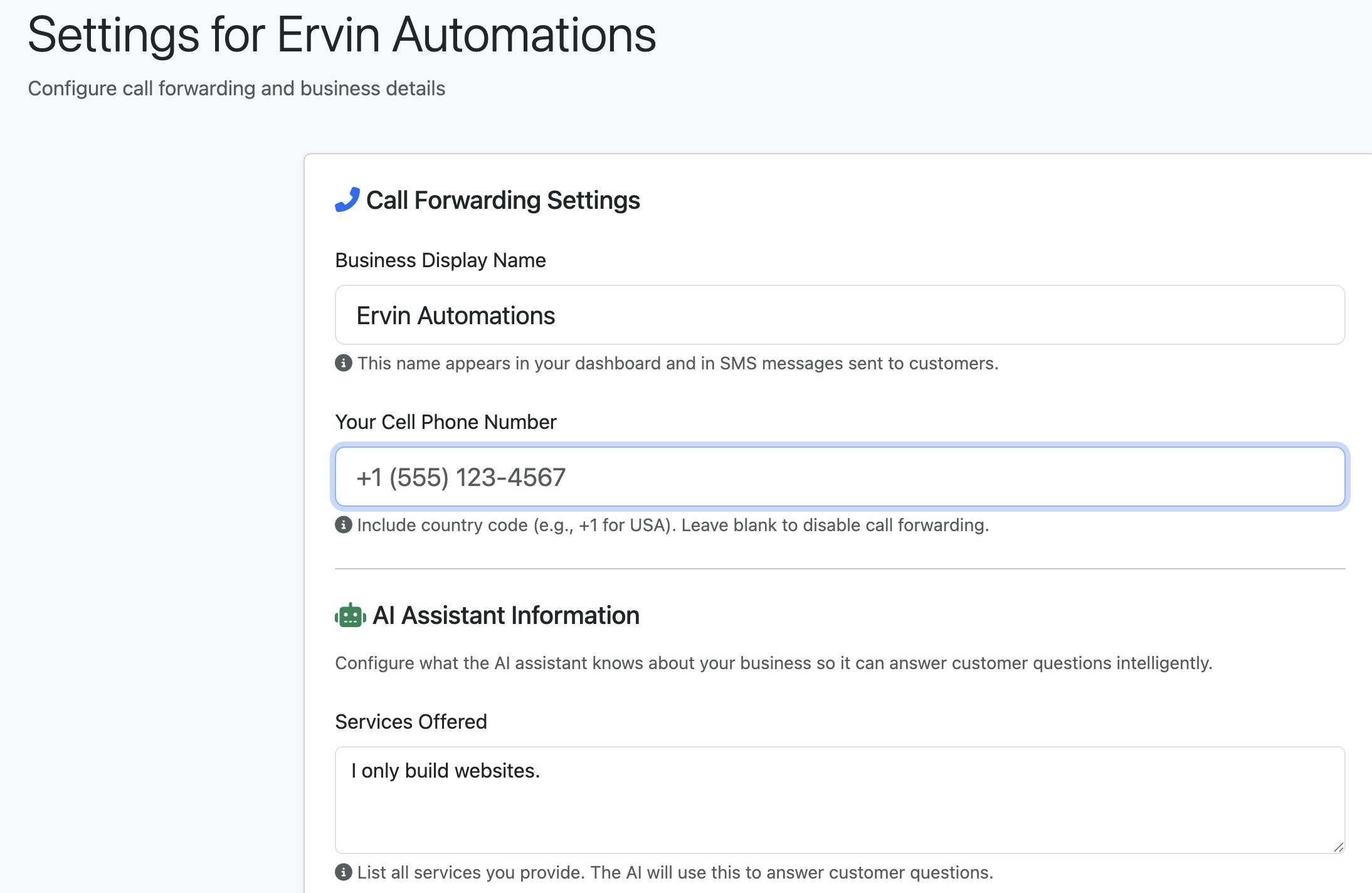 SelfServe AI Assistant screenshot 2