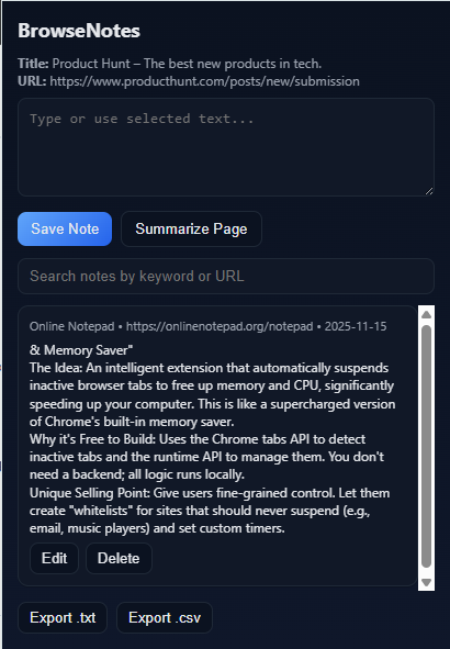 BrowseNotes