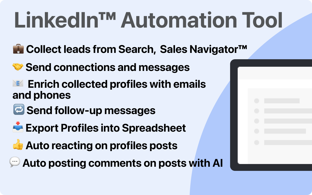 LinkedIn Automation Tool with AI screenshot 1