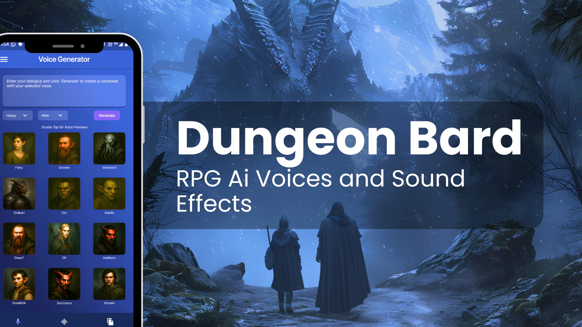 Dungeon Bard: AI RPG Voices screenshot 1