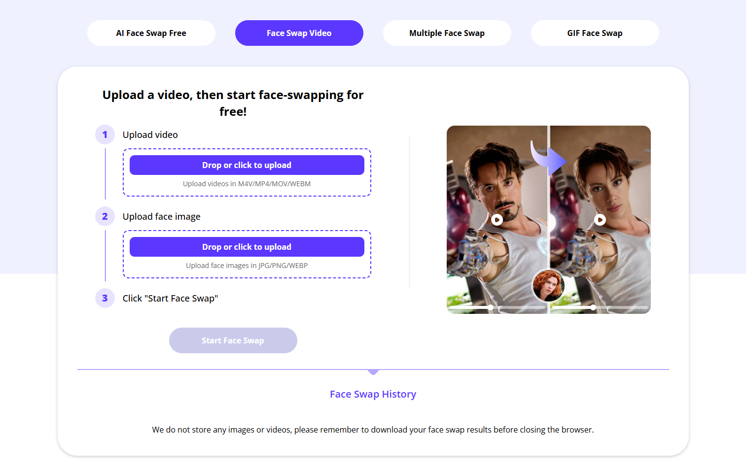 DeepSwapFace screenshot 2