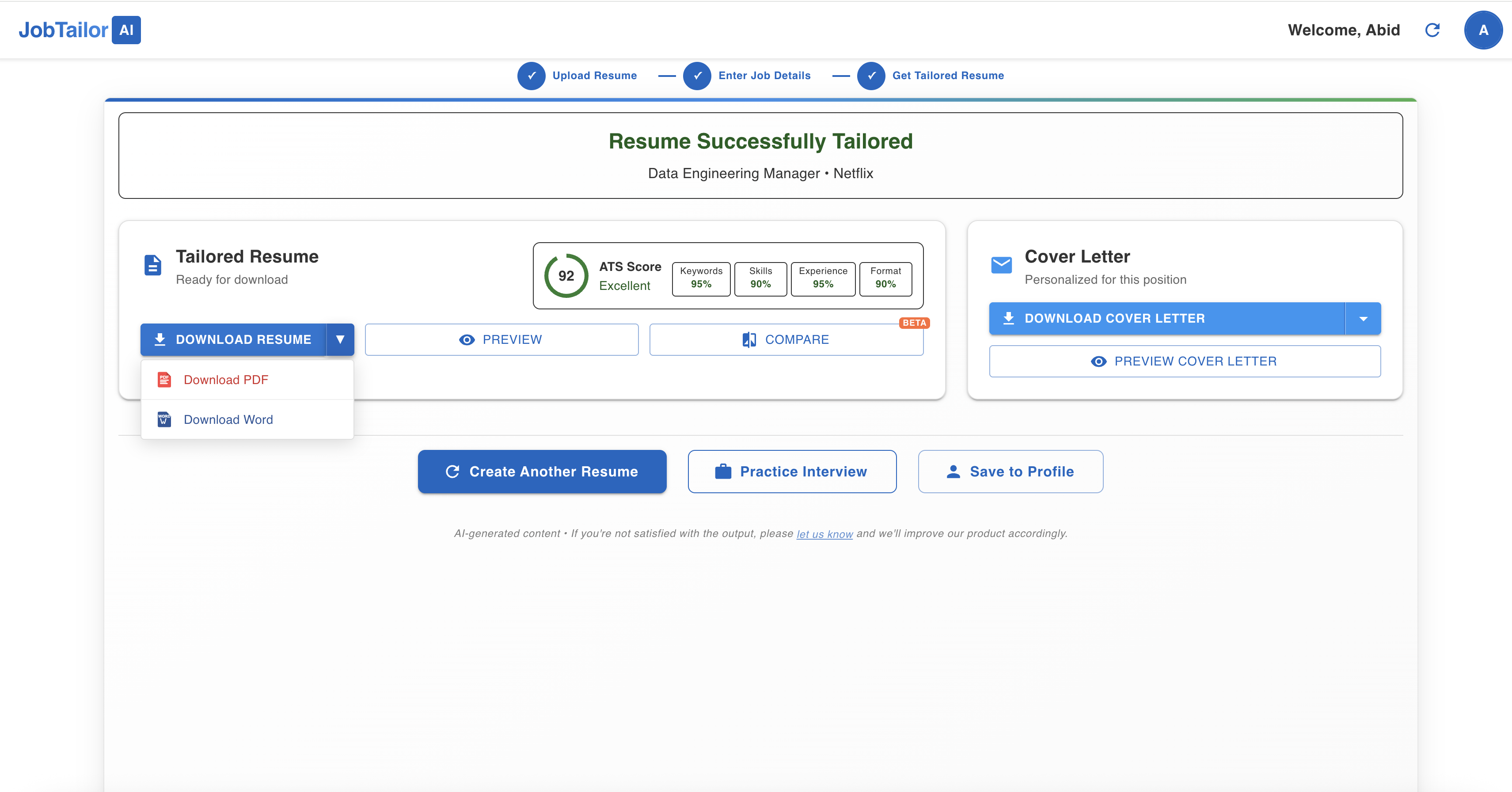 JobTailorAI screenshot 9