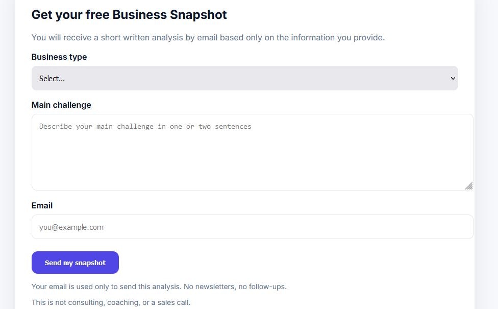 AI Business Snapshot screenshot 1