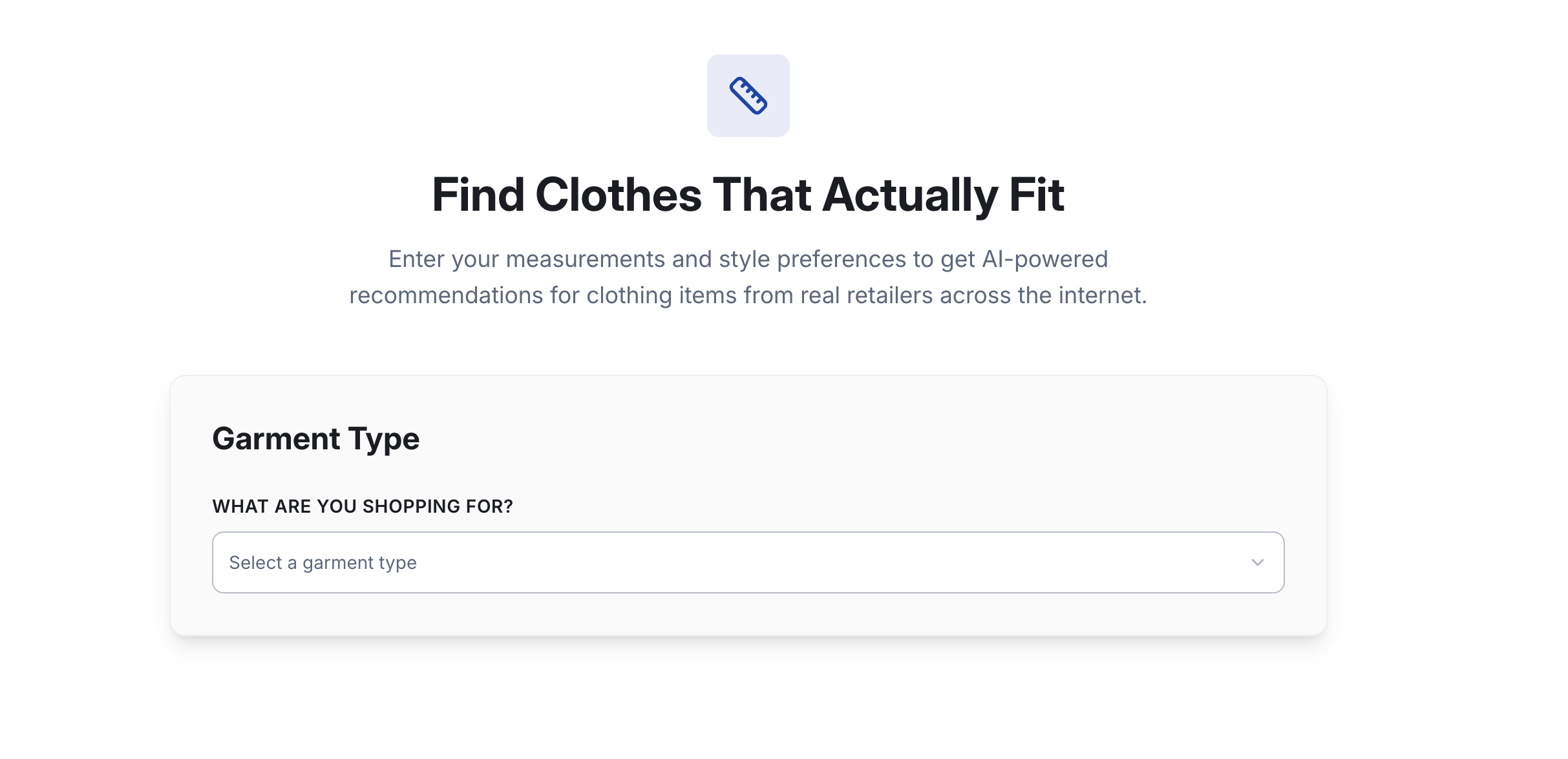 FitFinder screenshot 1