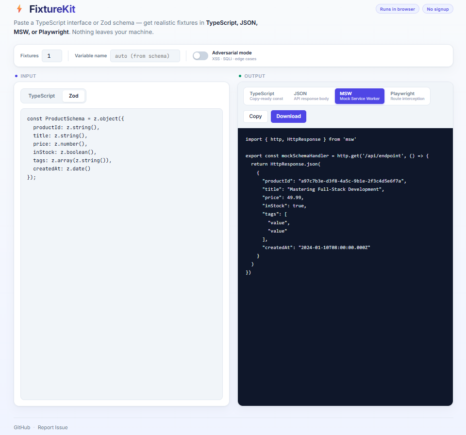 FixtureKit screenshot 2