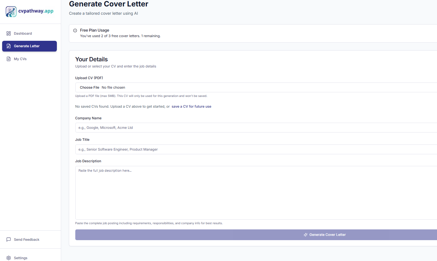 CV Pathway screenshot 2