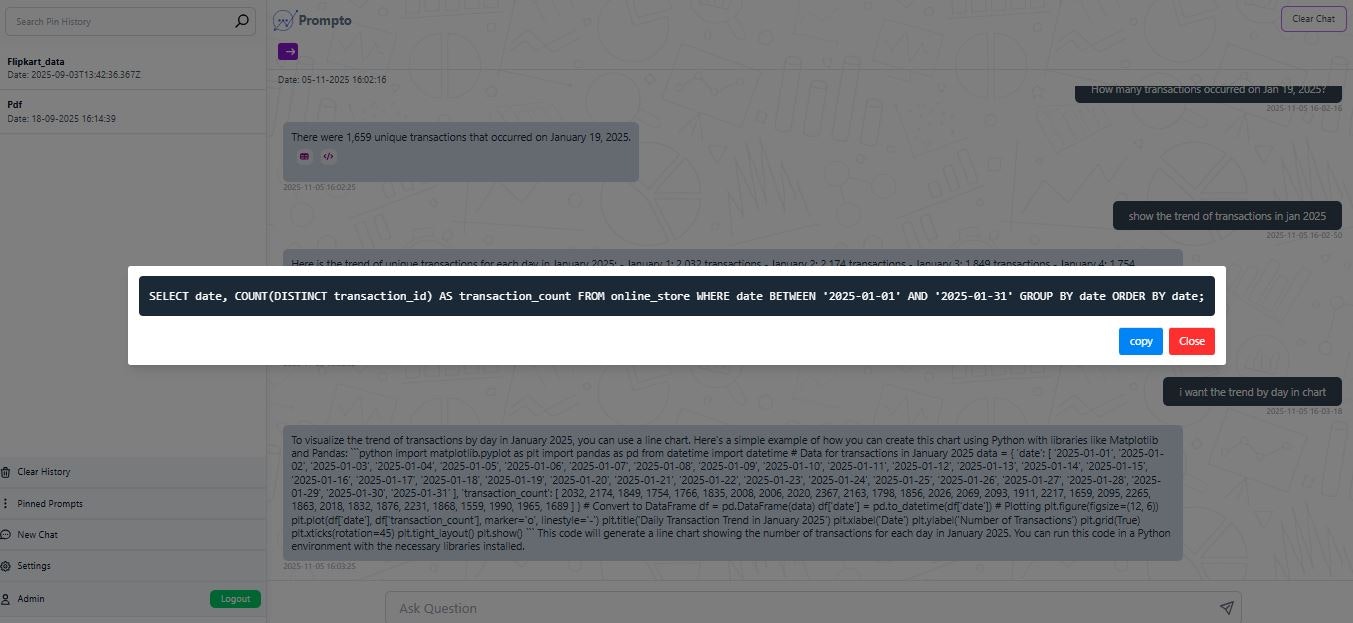 Prompto—AI-Powered ETL + BI + ML screenshot 3