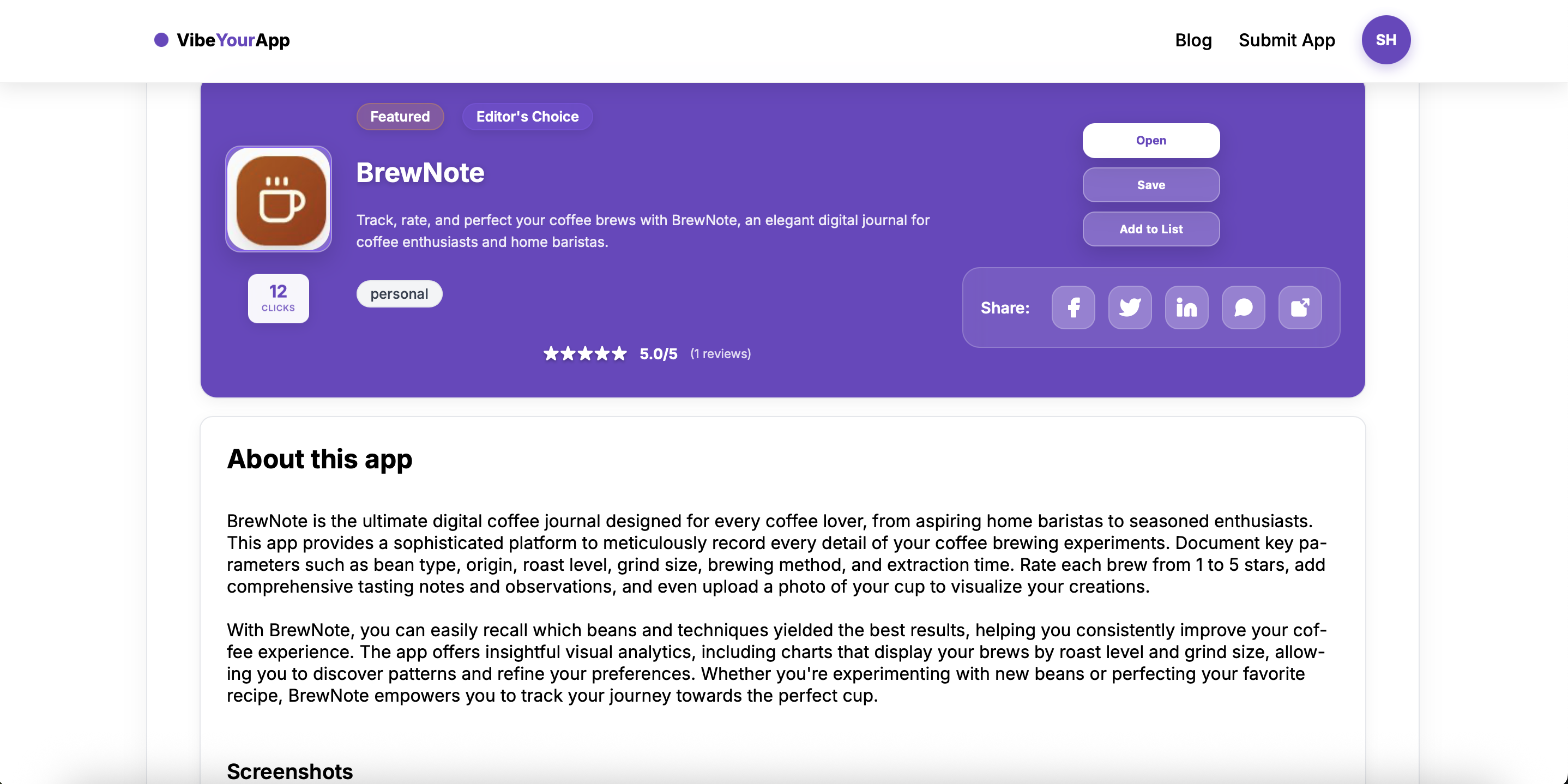 VibeYourApp screenshot 2