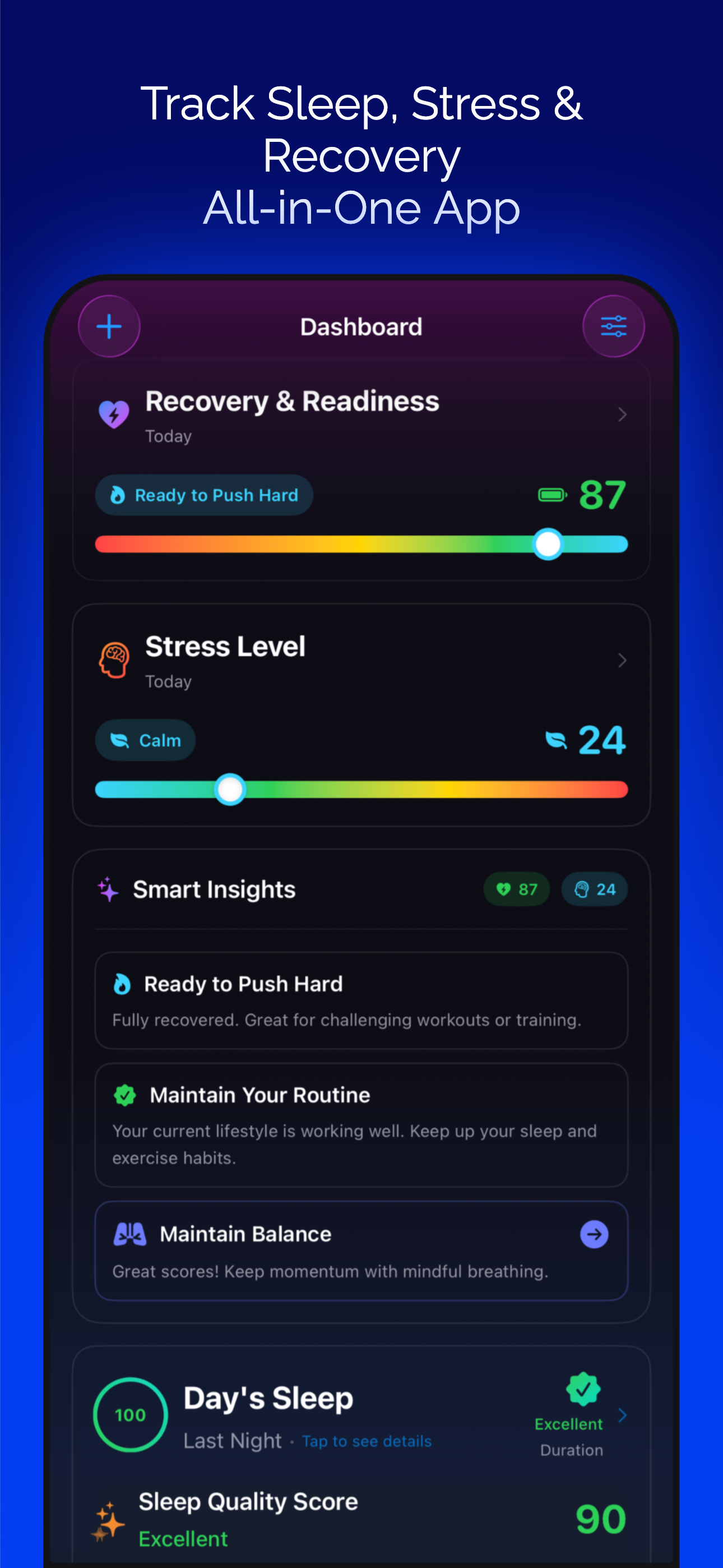 FitRest: Sleep & Heart Tracker screenshot 1
