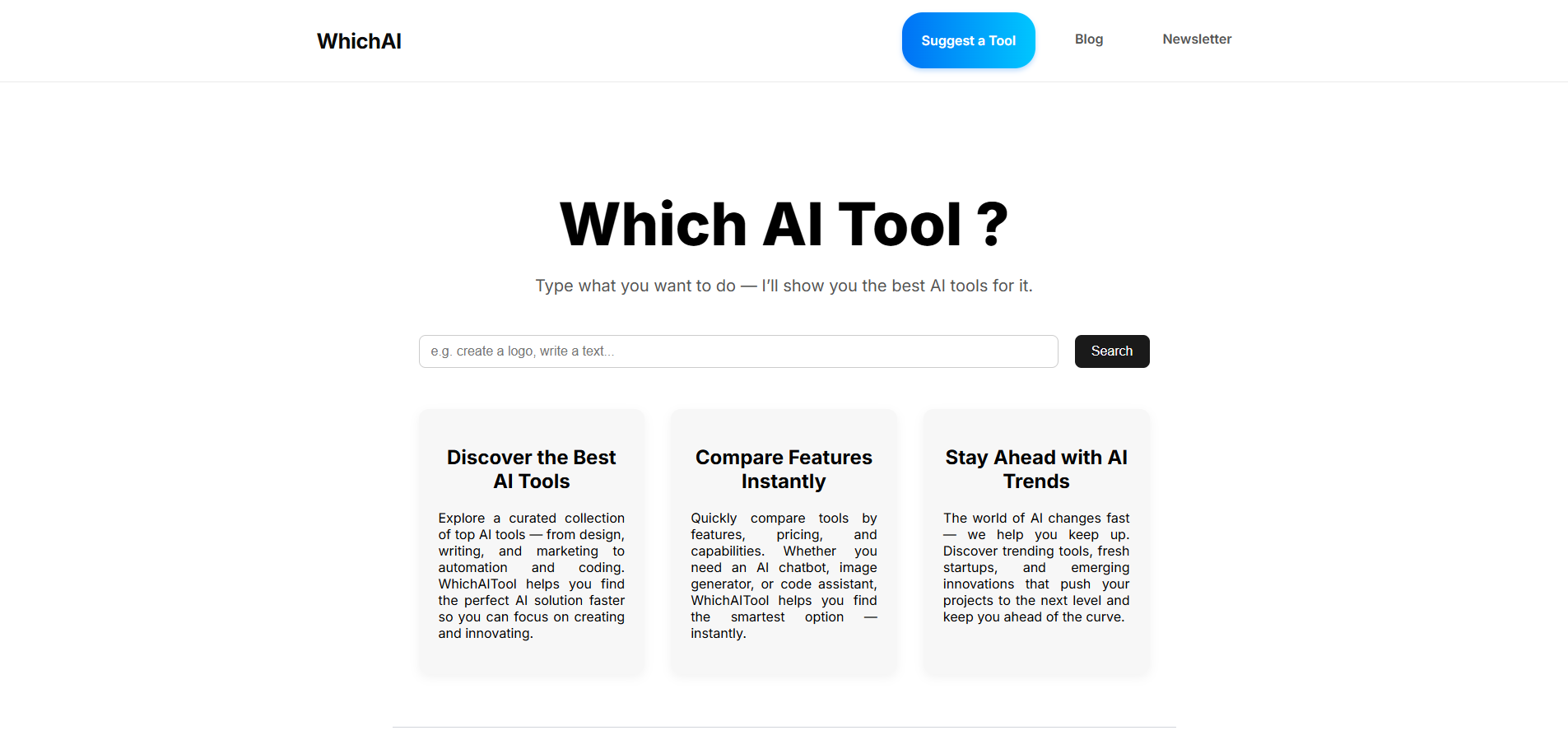 Which AI Tool ? screenshot 1