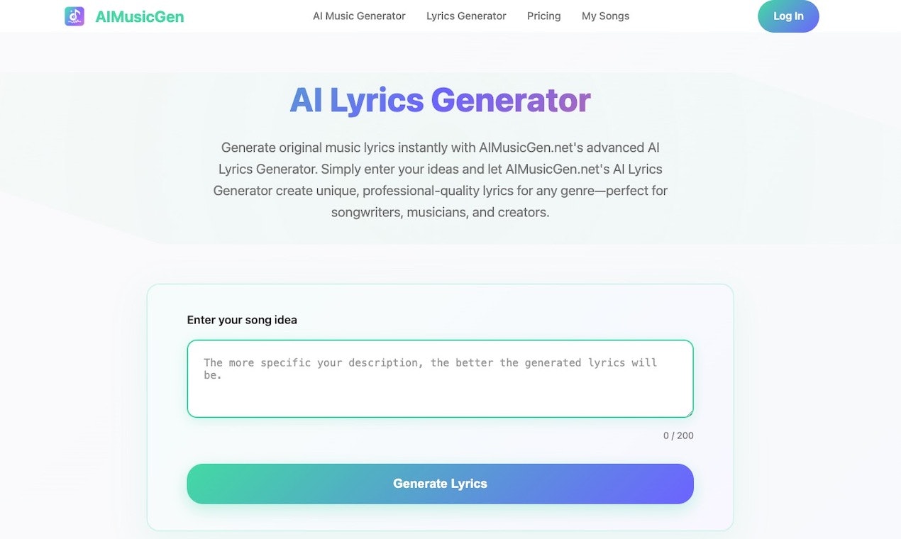 AIMusicGen.net - AI Music Generator screenshot 2