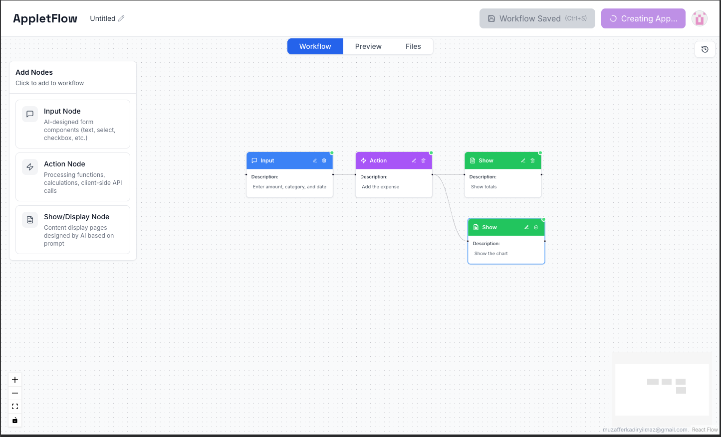AppletFlow screenshot 2