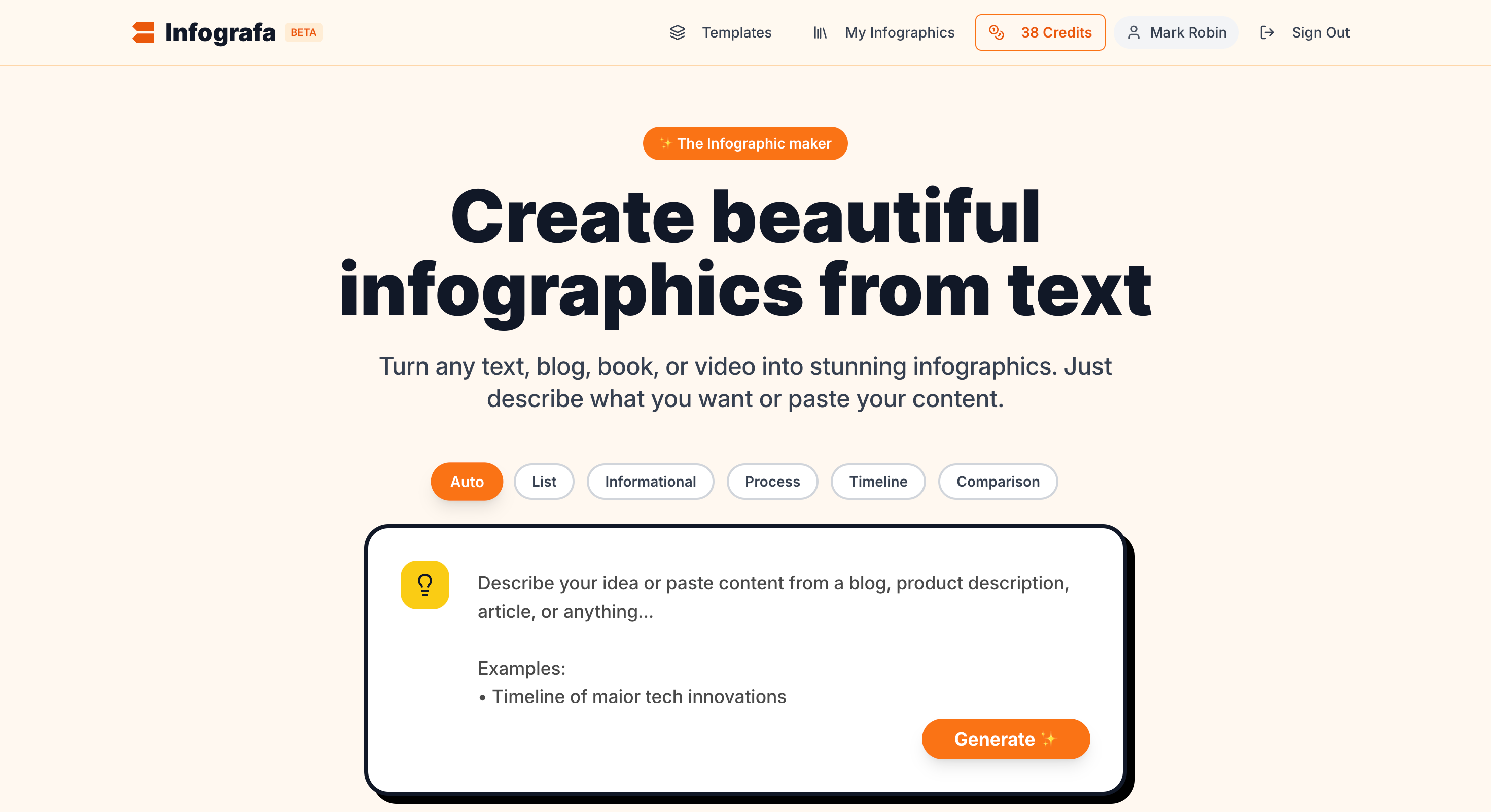 Infografa screenshot 1