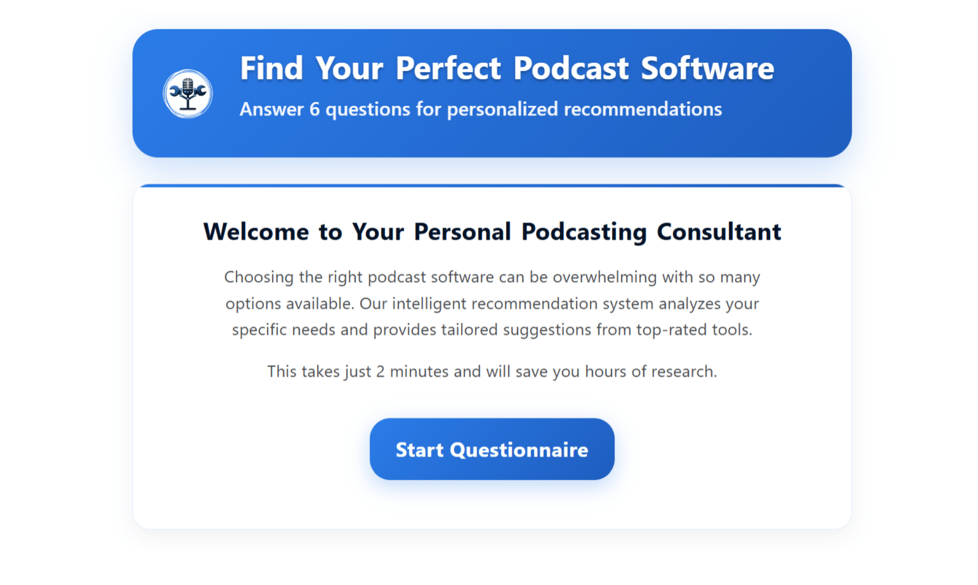Podcast Software Finder screenshot 1