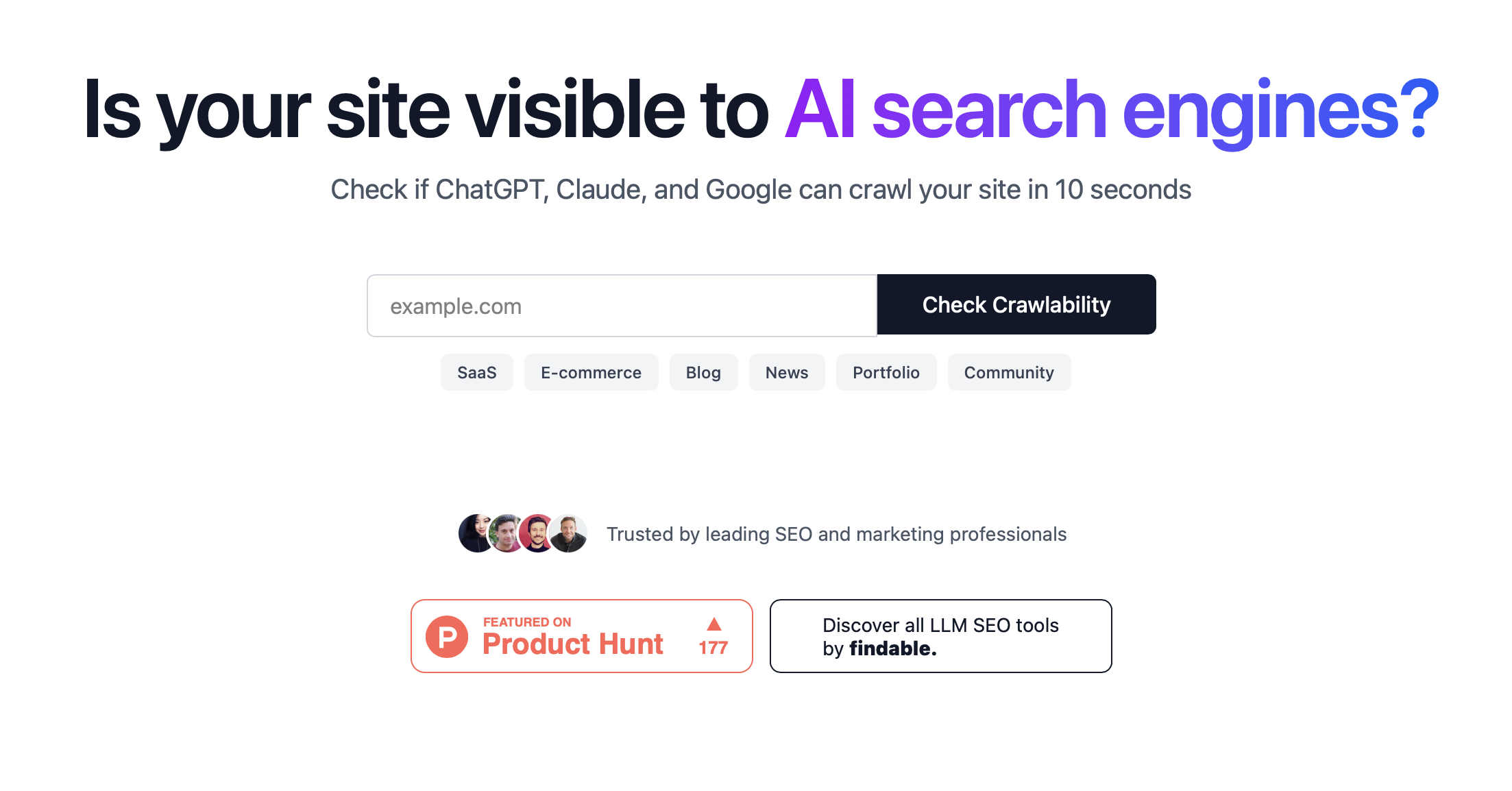 AI Search Crawler Check screenshot