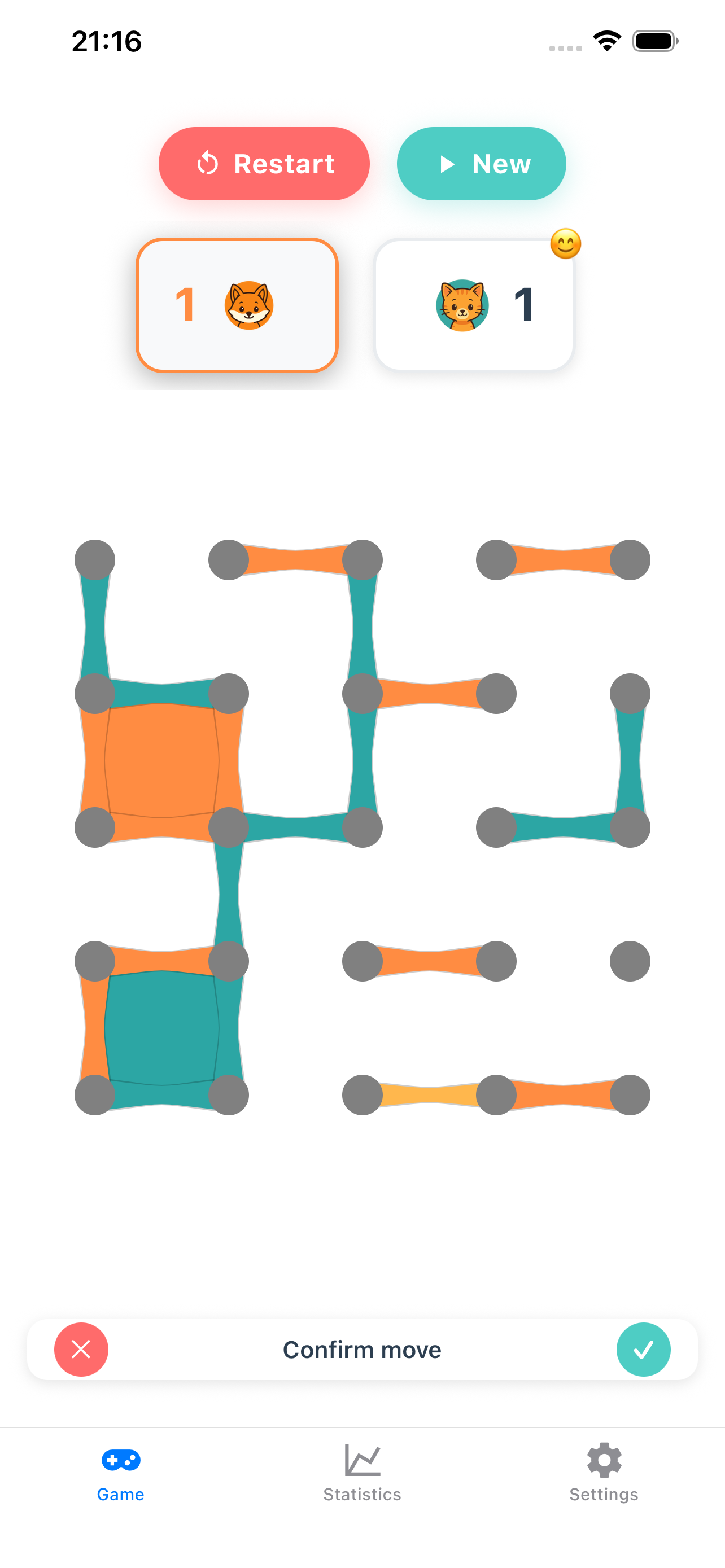 A fresh look at the classic Dots & Boxes screenshot 1