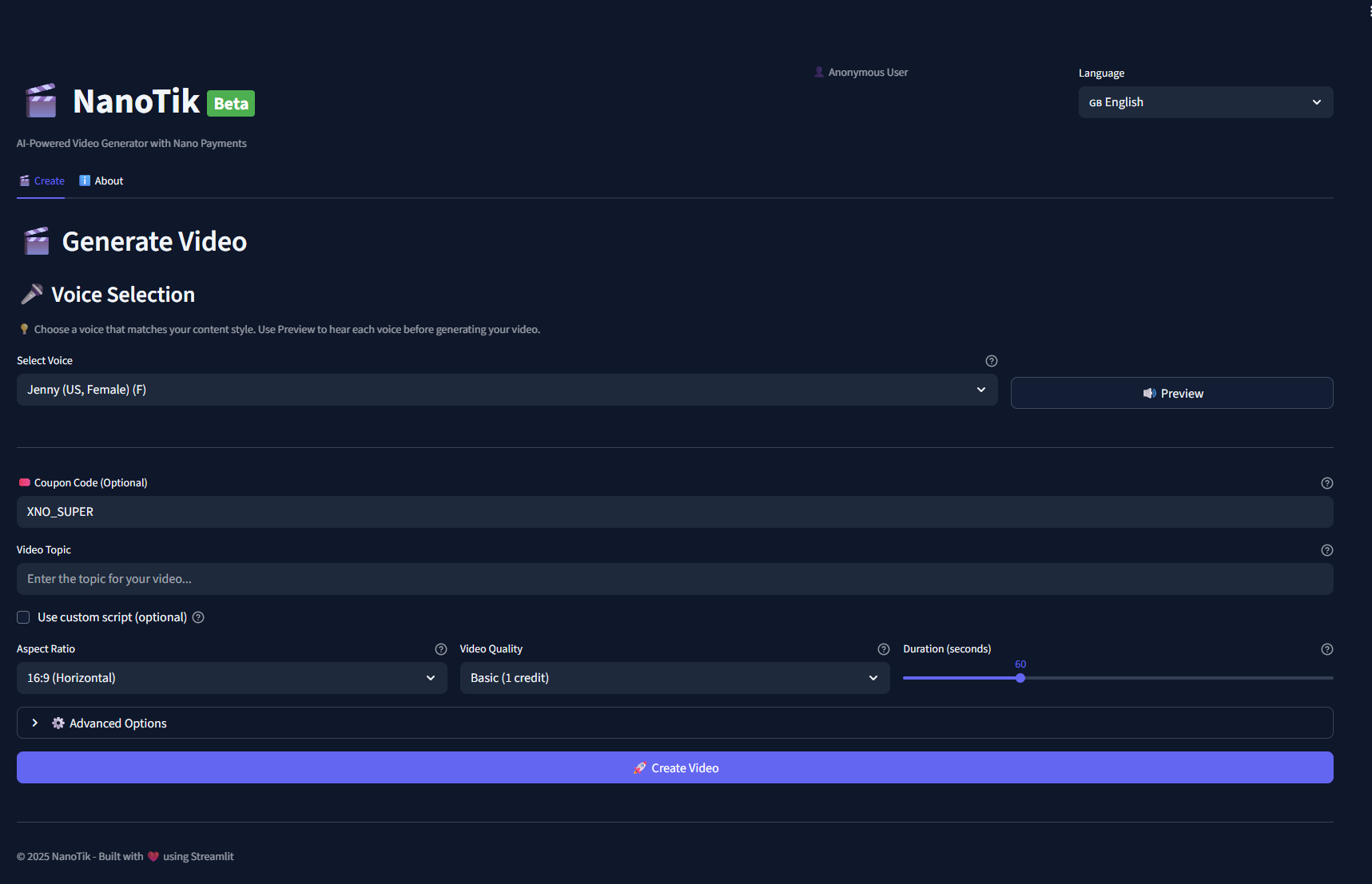 NanoTik - Short video generation screenshot 1