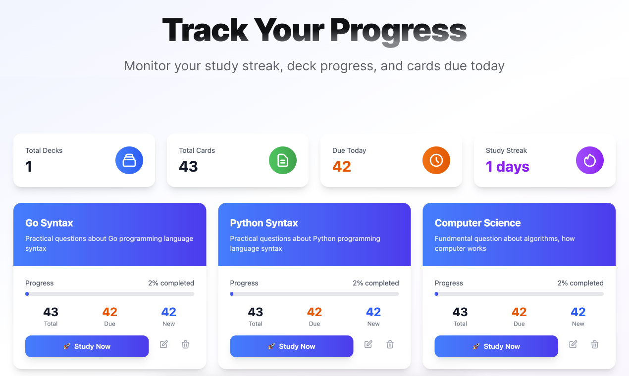 ReTap - AI Spaced Repetition System screenshot 3