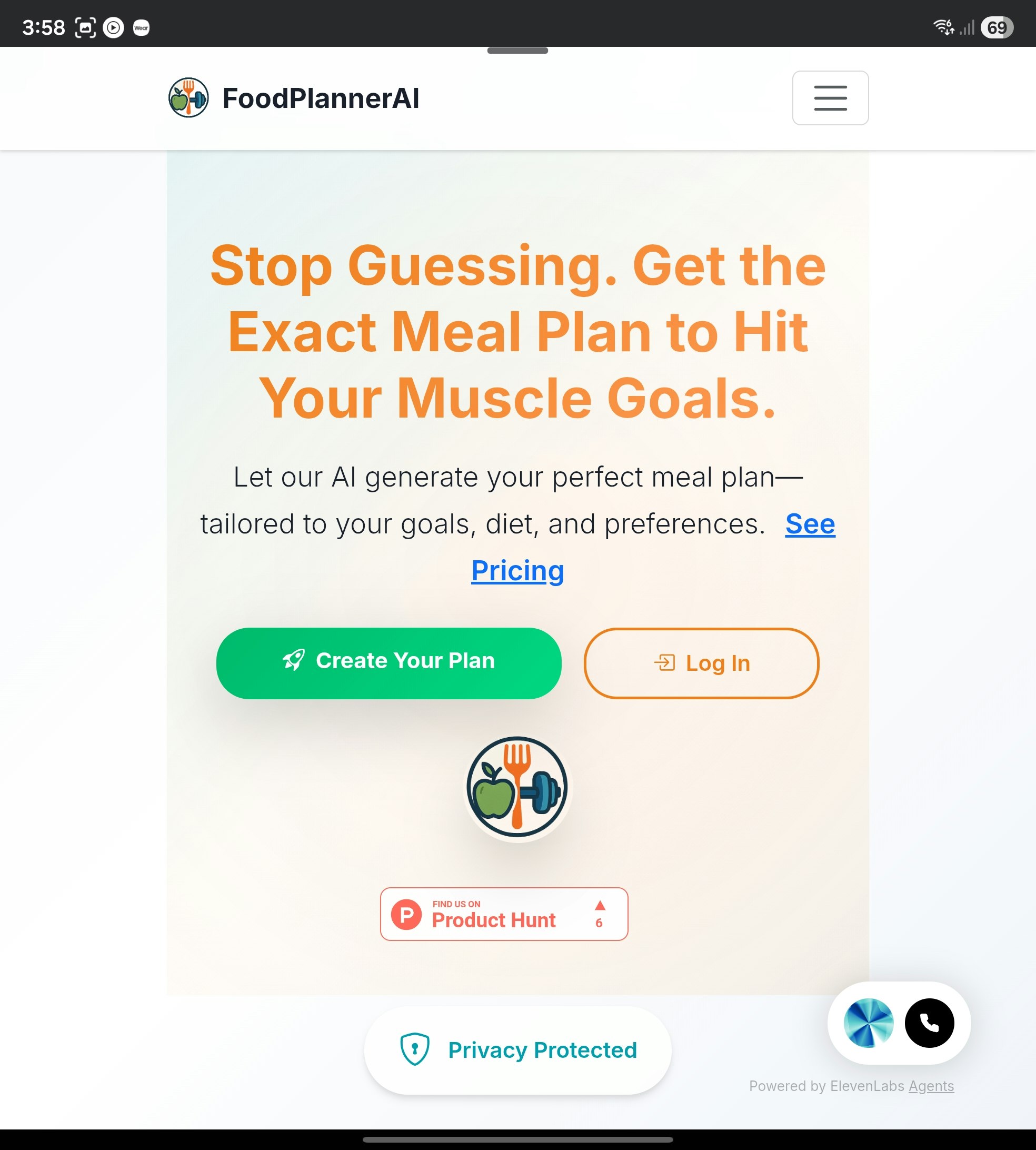 FoodPlannerAI screenshot 1