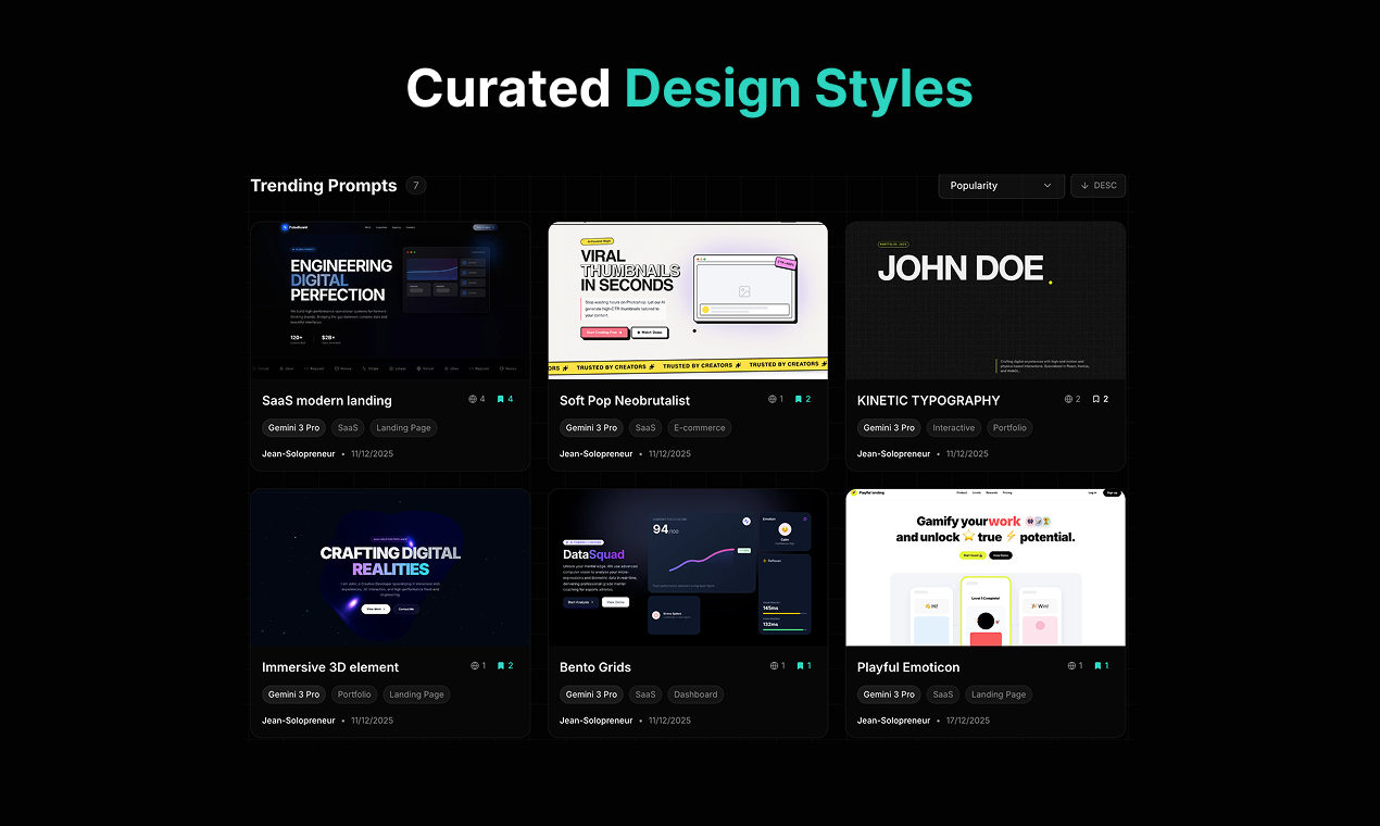 PromptWeb.design screenshot 2