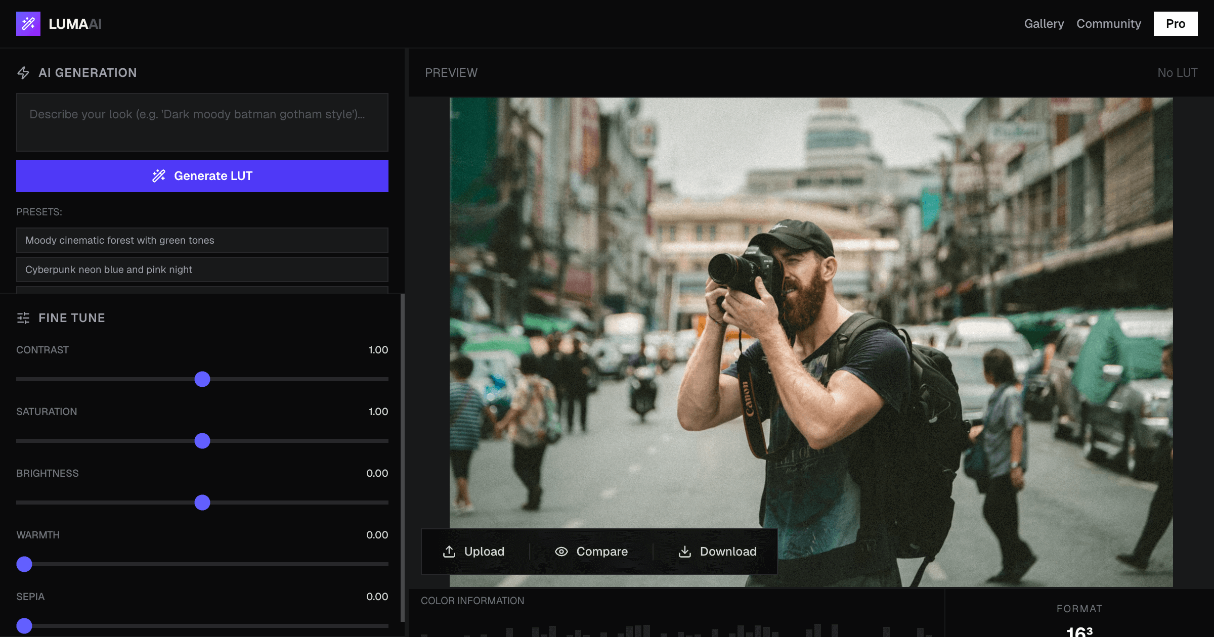 LUTGen – AI-Powered LUT Generator screenshot 1