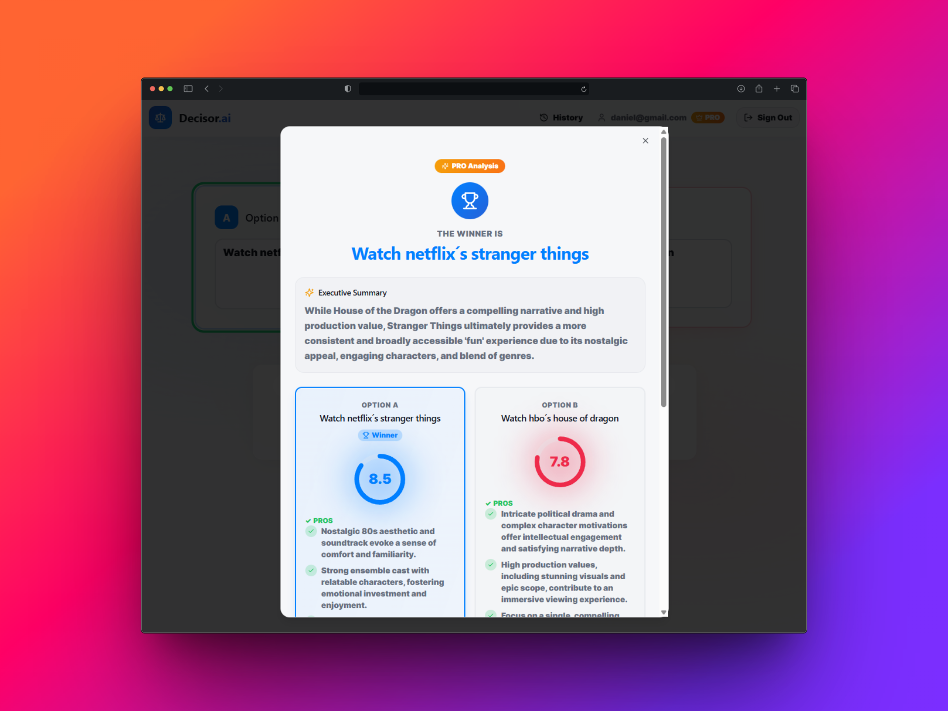 Decisor.ai screenshot 2