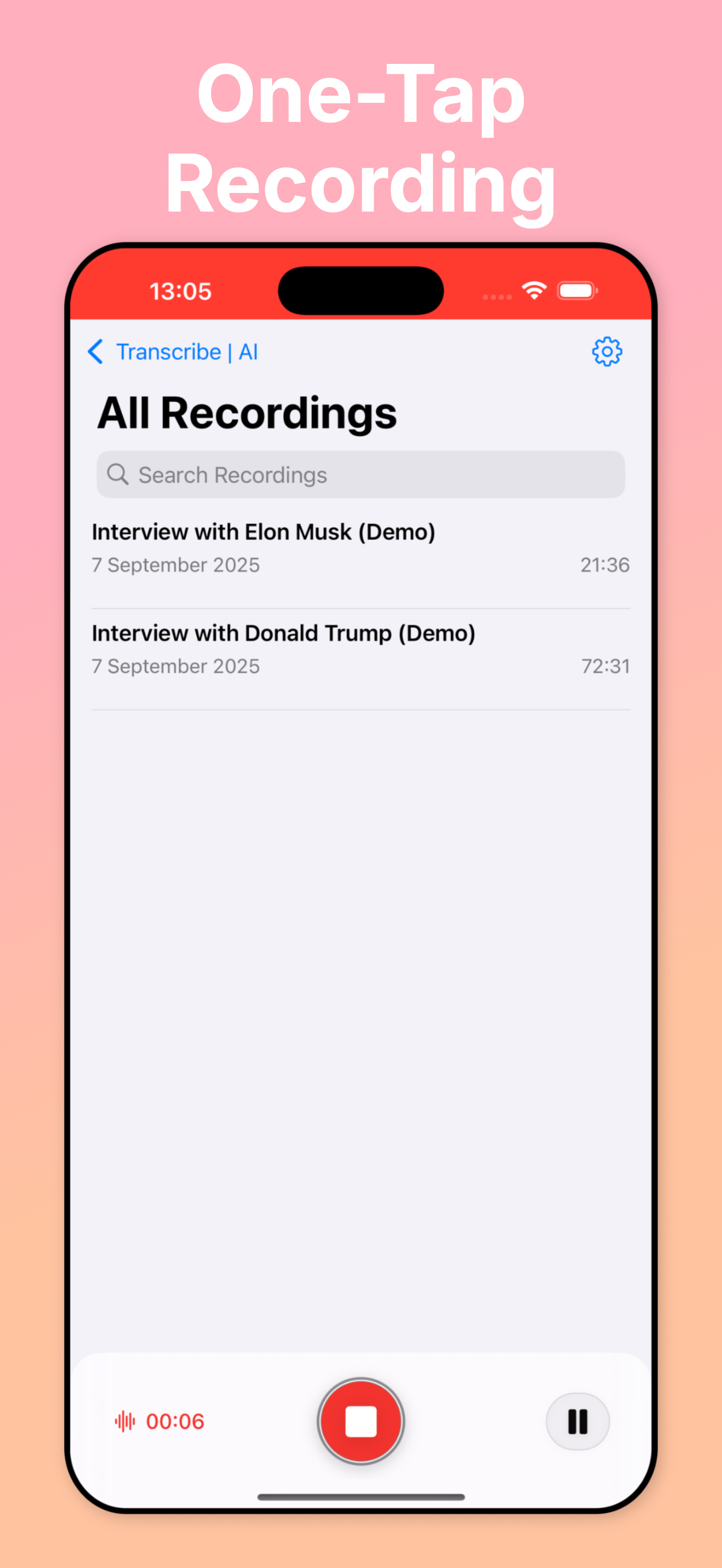 Transcribe | AI screenshot 2