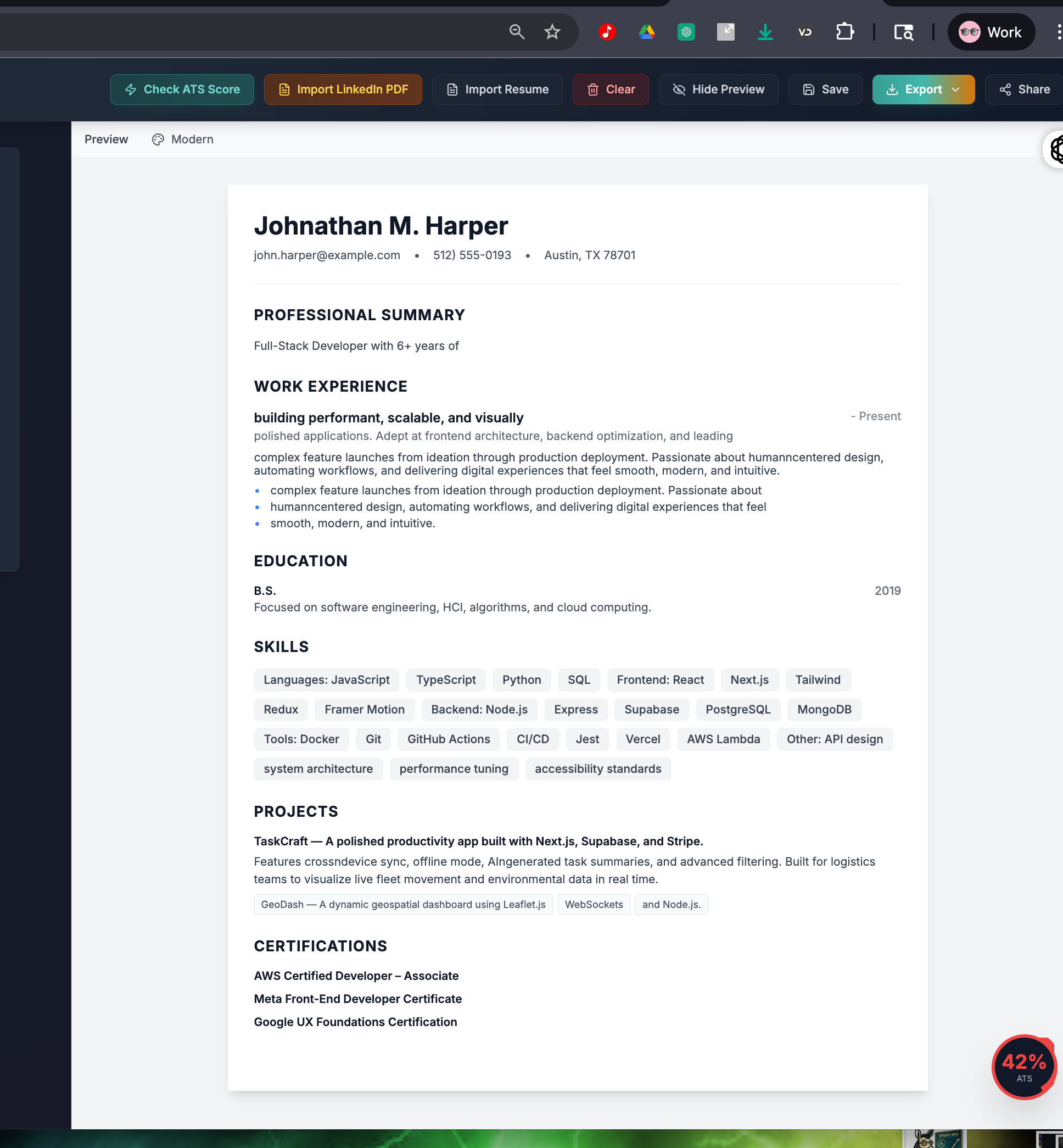 Smart ATS Resume screenshot 12